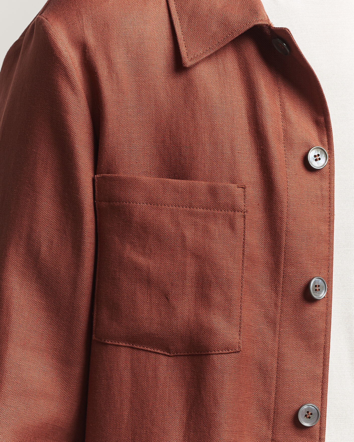 Men | Shirts | BOSS CAMEL | Corvin Linen Overshirt Medium Brown