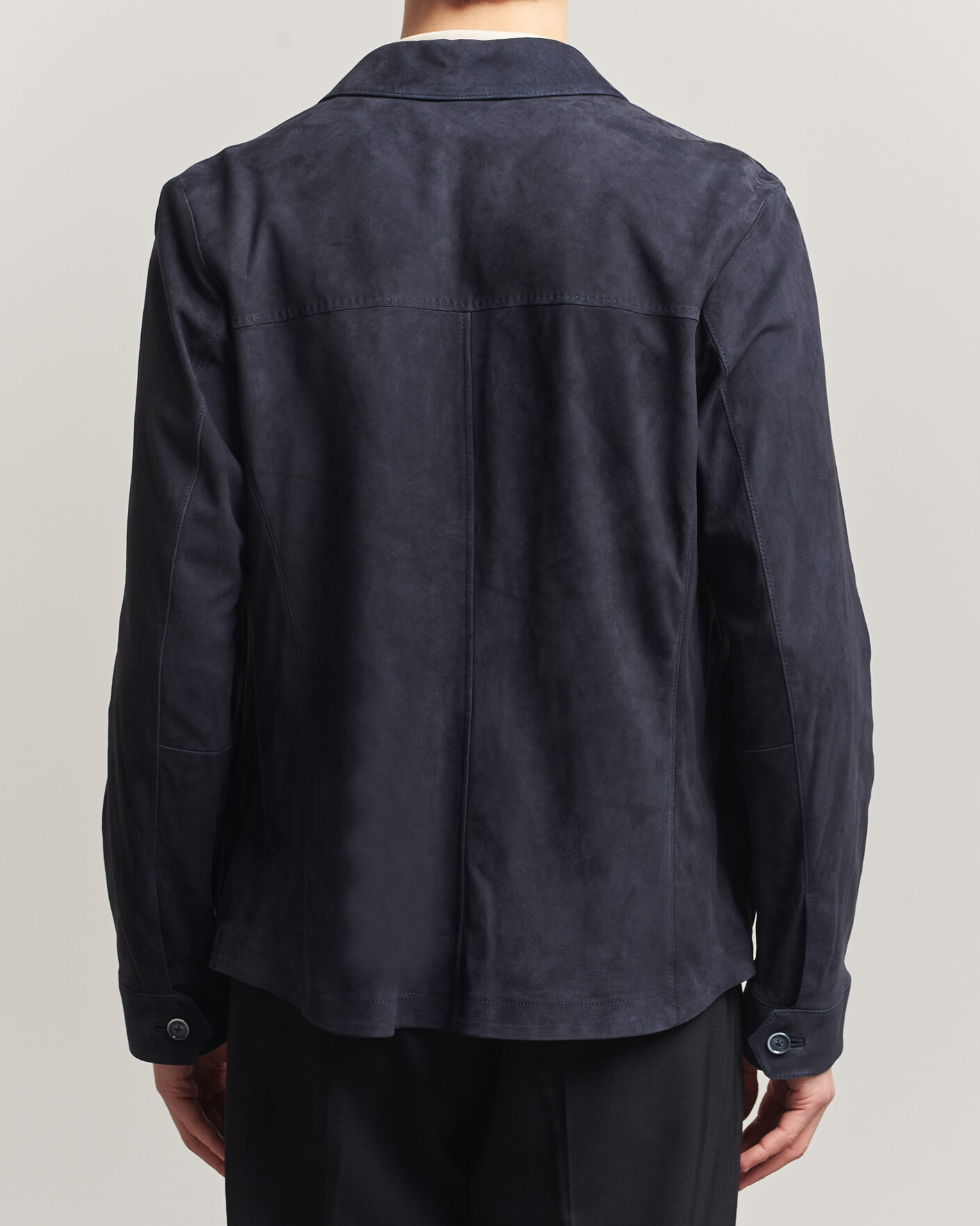 Men | Coats & Jackets | BOSS CAMEL | Mando Suede Jacket Dark Blue