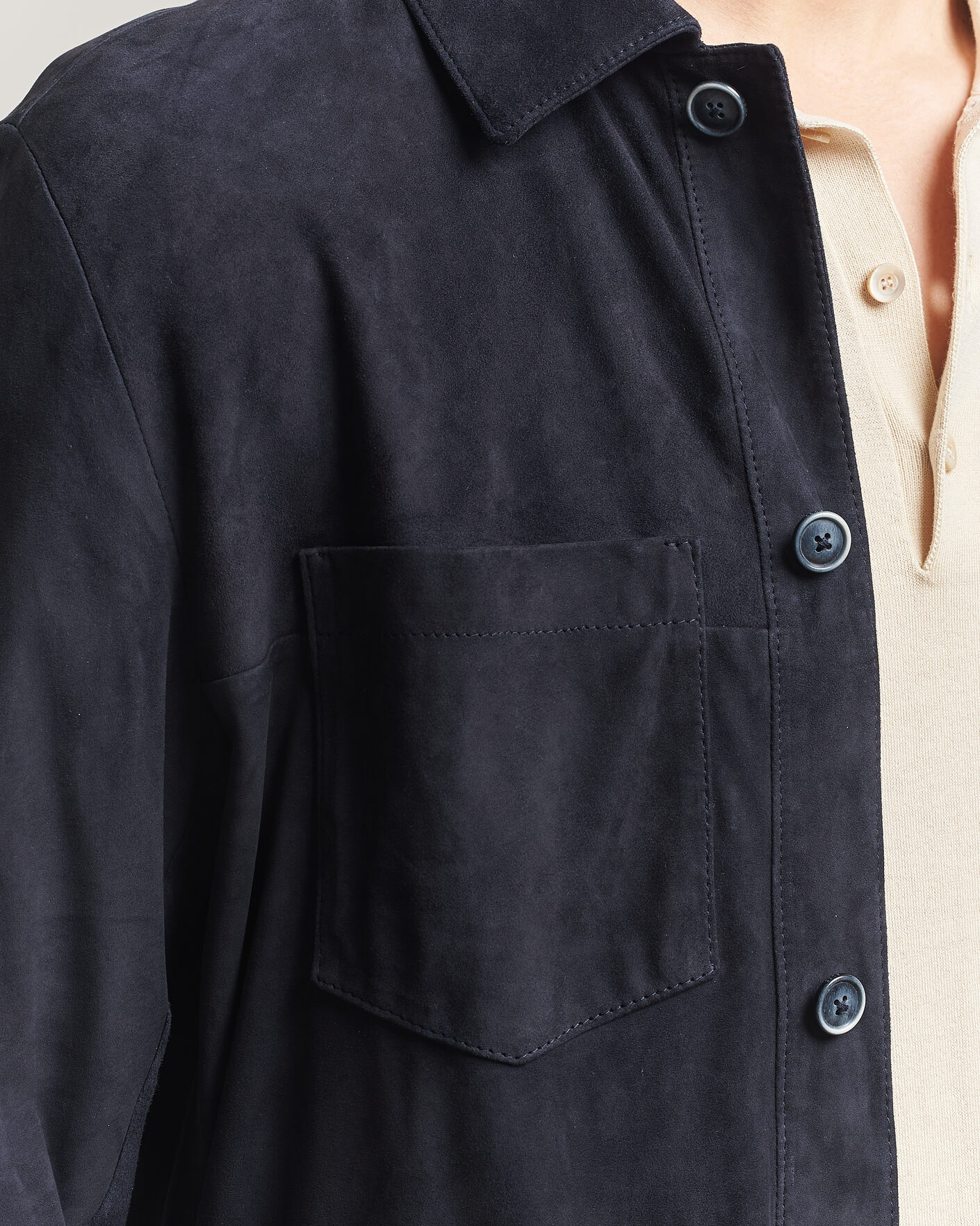 Men | Coats & Jackets | BOSS CAMEL | Mando Suede Jacket Dark Blue