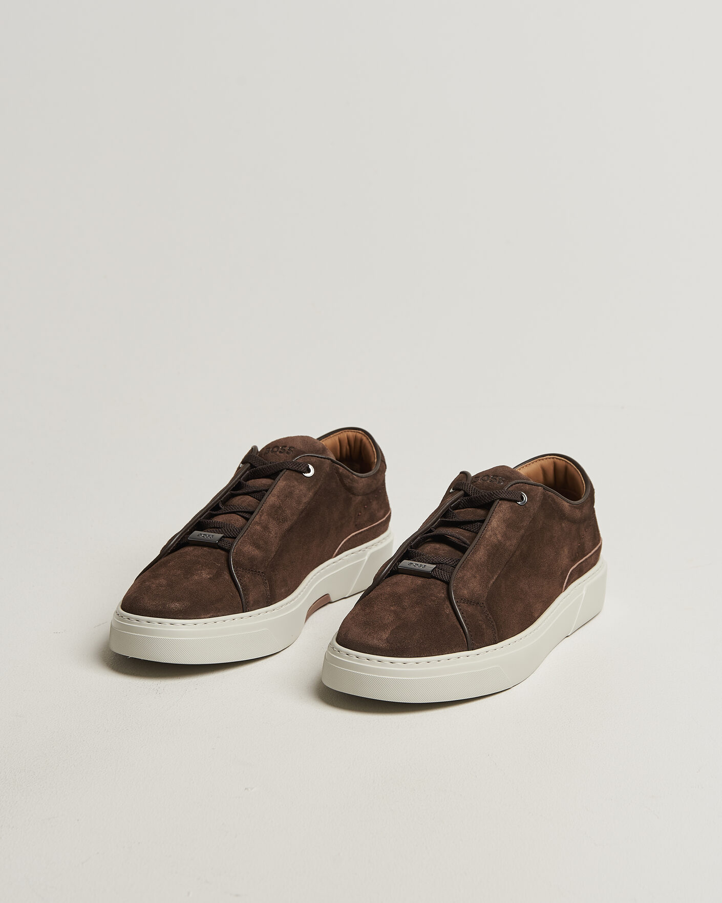 Men | Sneakers | BOSS CAMEL | Gary Suede Sneaker Dark Brown