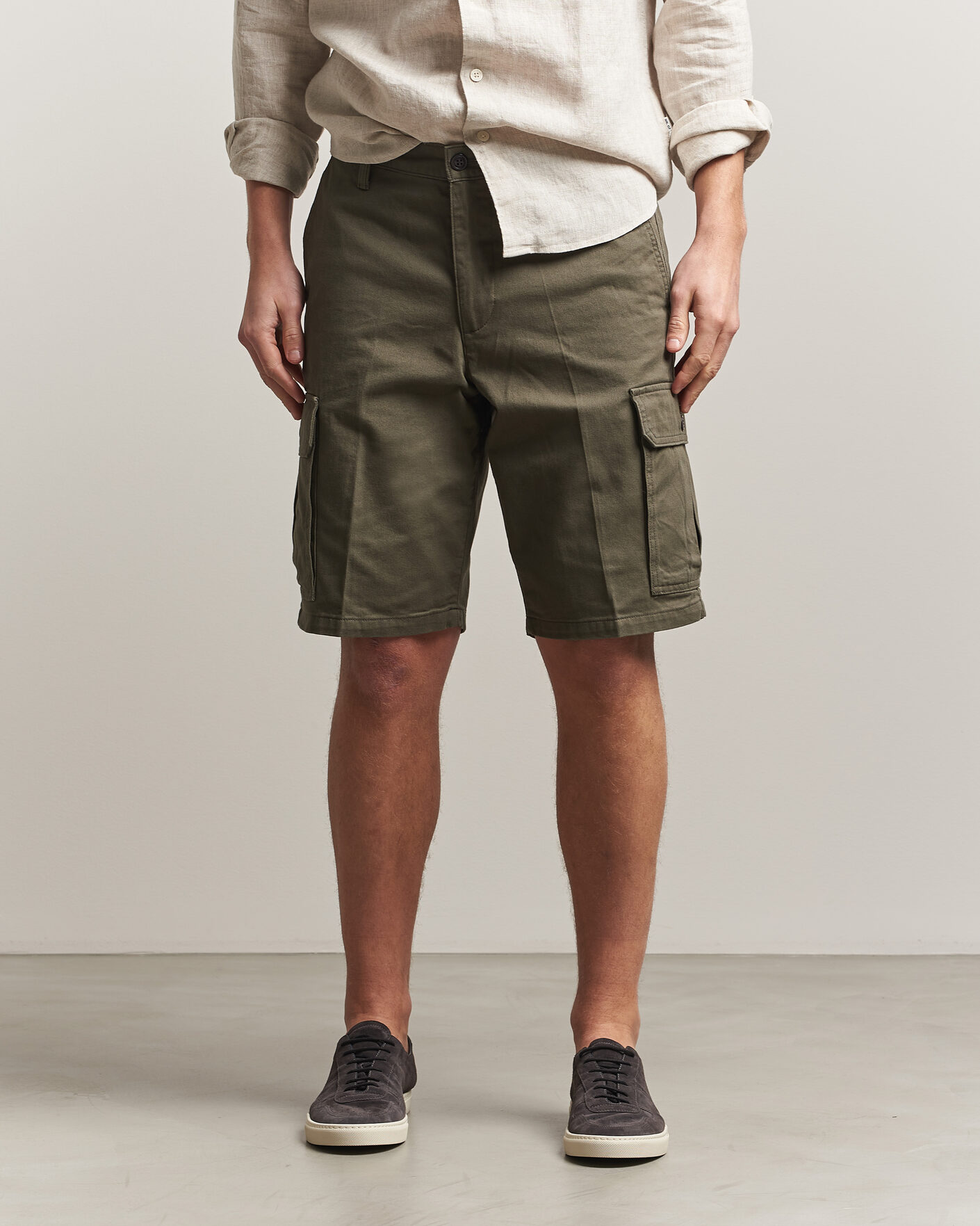 Men | Shorts | Dockers | Straight Cargo Shorts Earth Moss