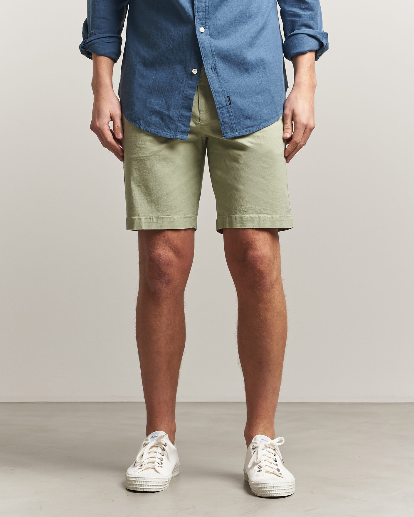Men | Shorts | Dockers | Slim Cotton/Linen Shorts Tea