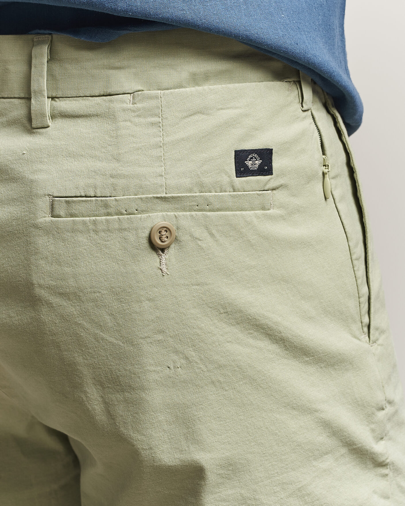 Men | Shorts | Dockers | Slim Cotton/Linen Shorts Tea
