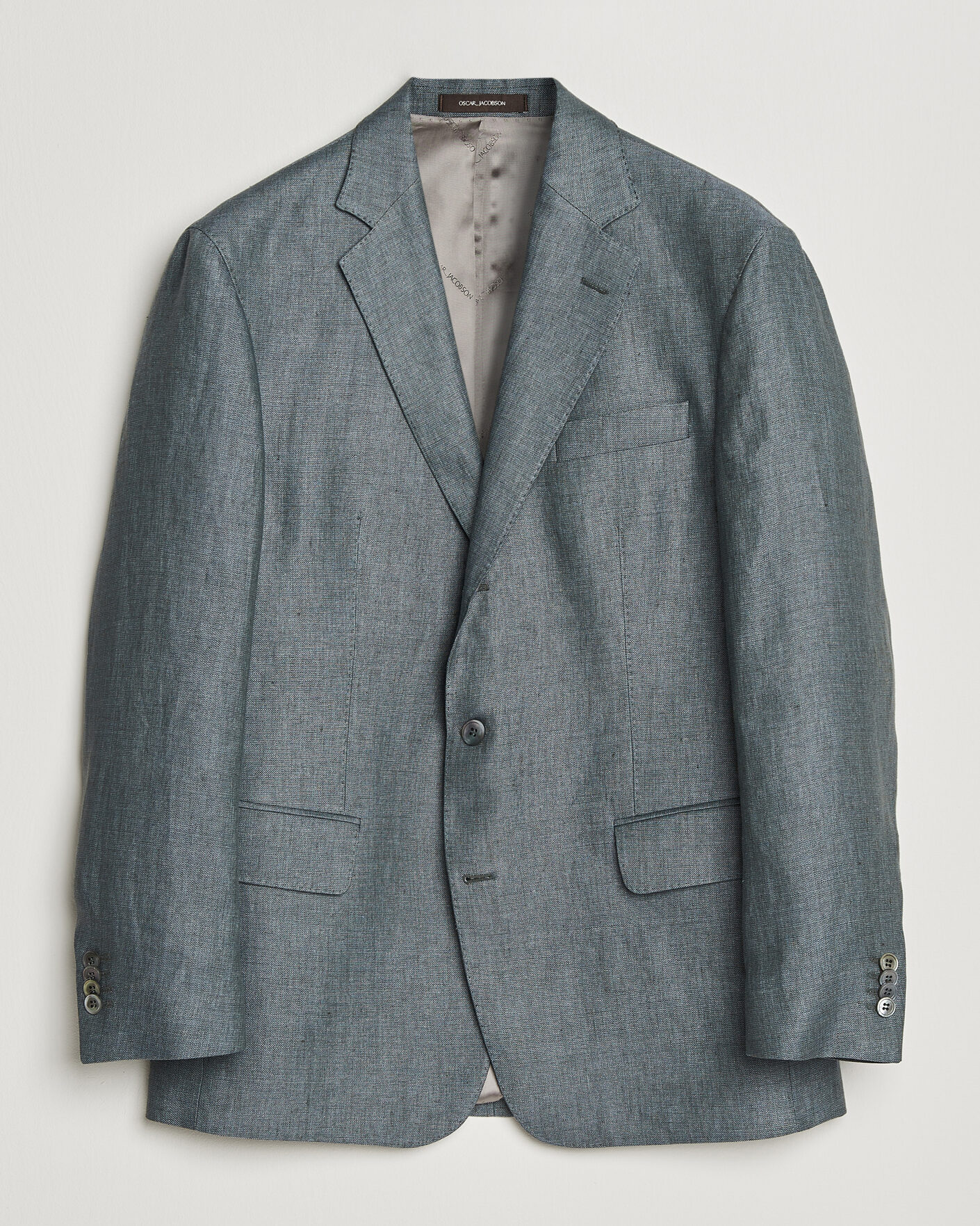 Men | Blazers | Oscar Jacobson | Robert Linen Blazer Olive