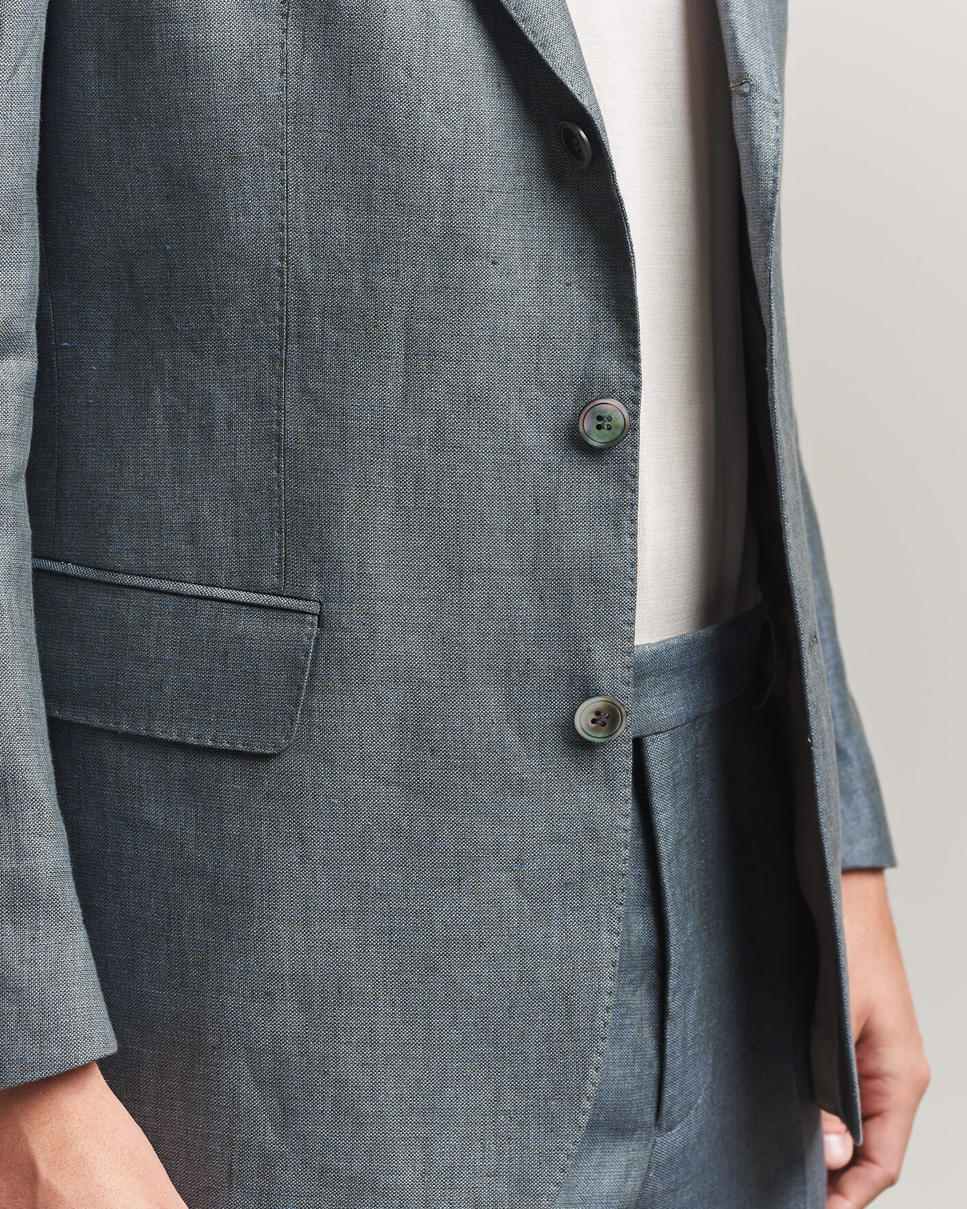 Men | Blazers | Oscar Jacobson | Robert Linen Blazer Olive