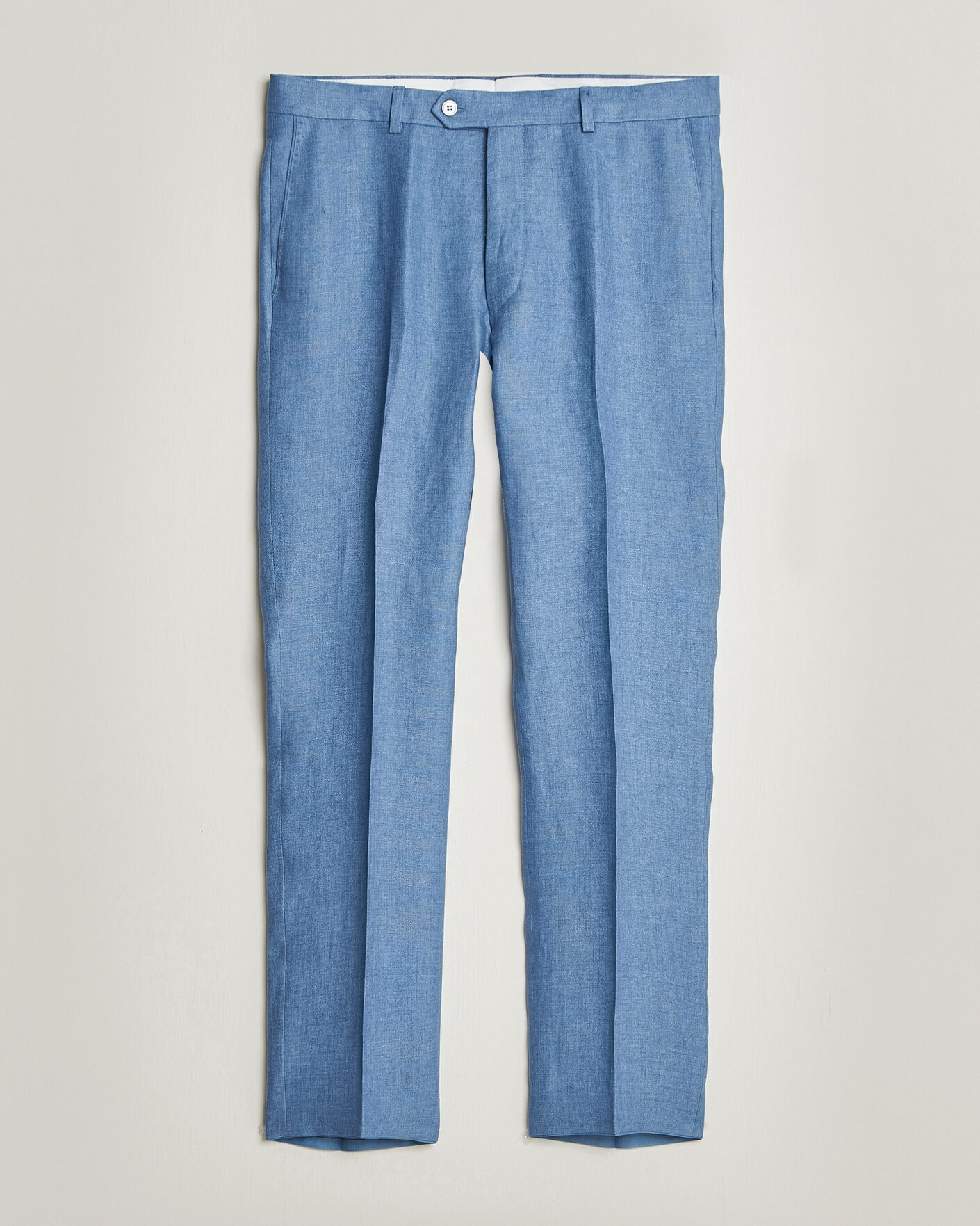 Men | Trousers | Oscar Jacobson | Dandy Linen Trousers Light Blue