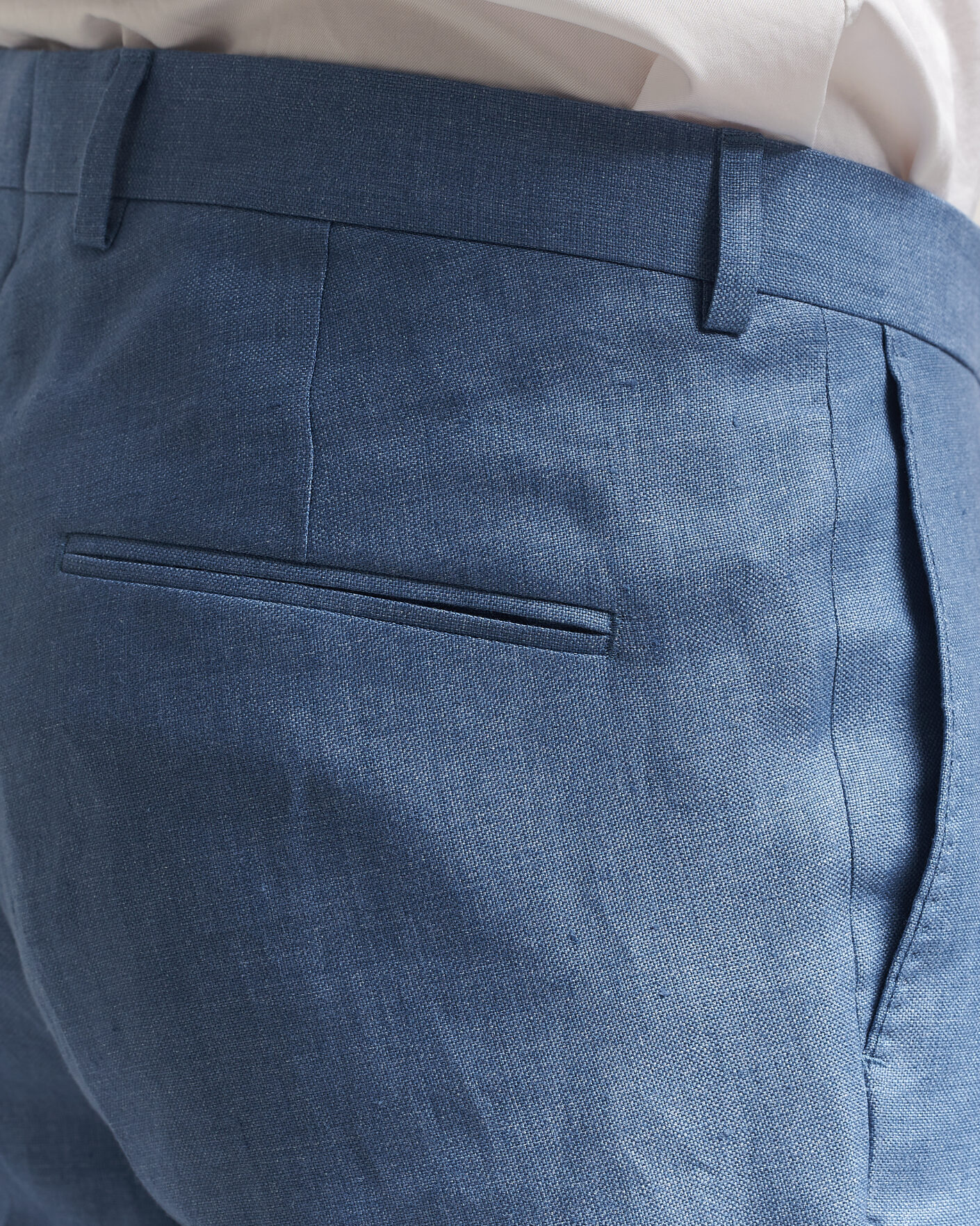 Men | Trousers | Oscar Jacobson | Dandy Linen Trousers Light Blue