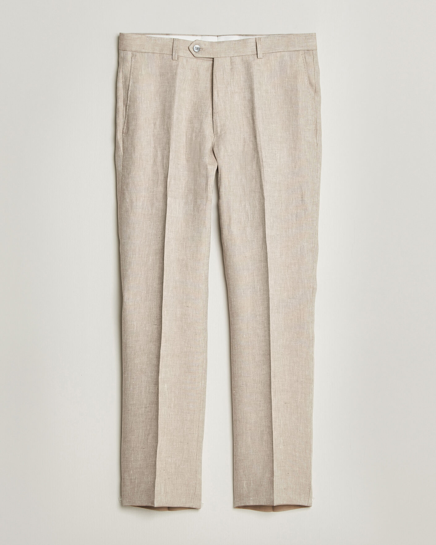 Men | Trousers | Oscar Jacobson | Dandy Linen Trousers Beige