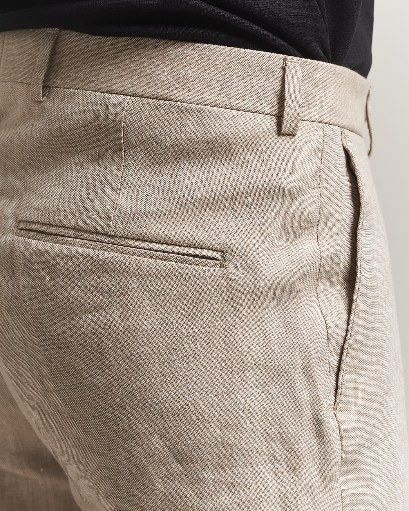 Men | Trousers | Oscar Jacobson | Dandy Linen Trousers Beige