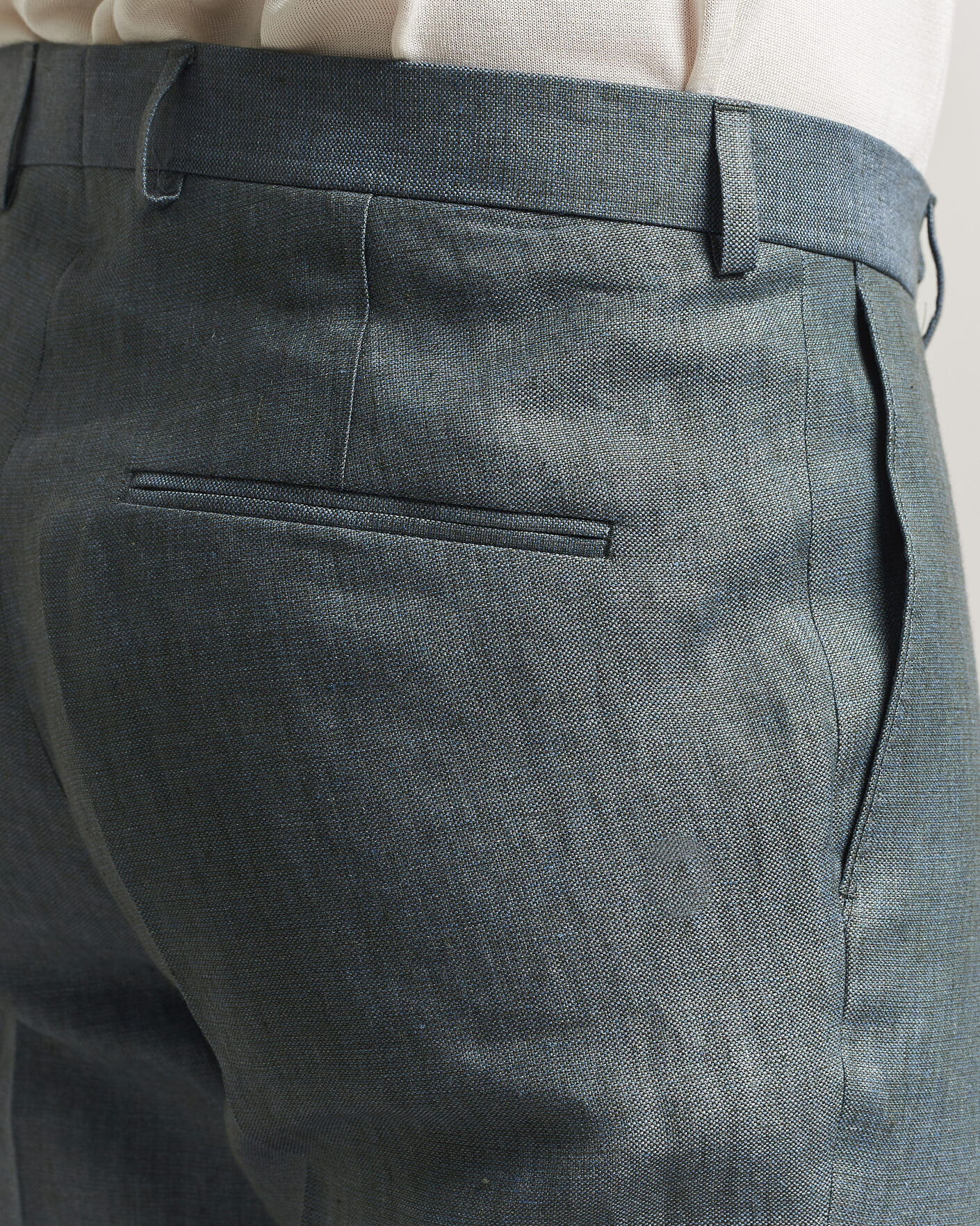 Men | Trousers | Oscar Jacobson | Dandy Linen Trousers Green