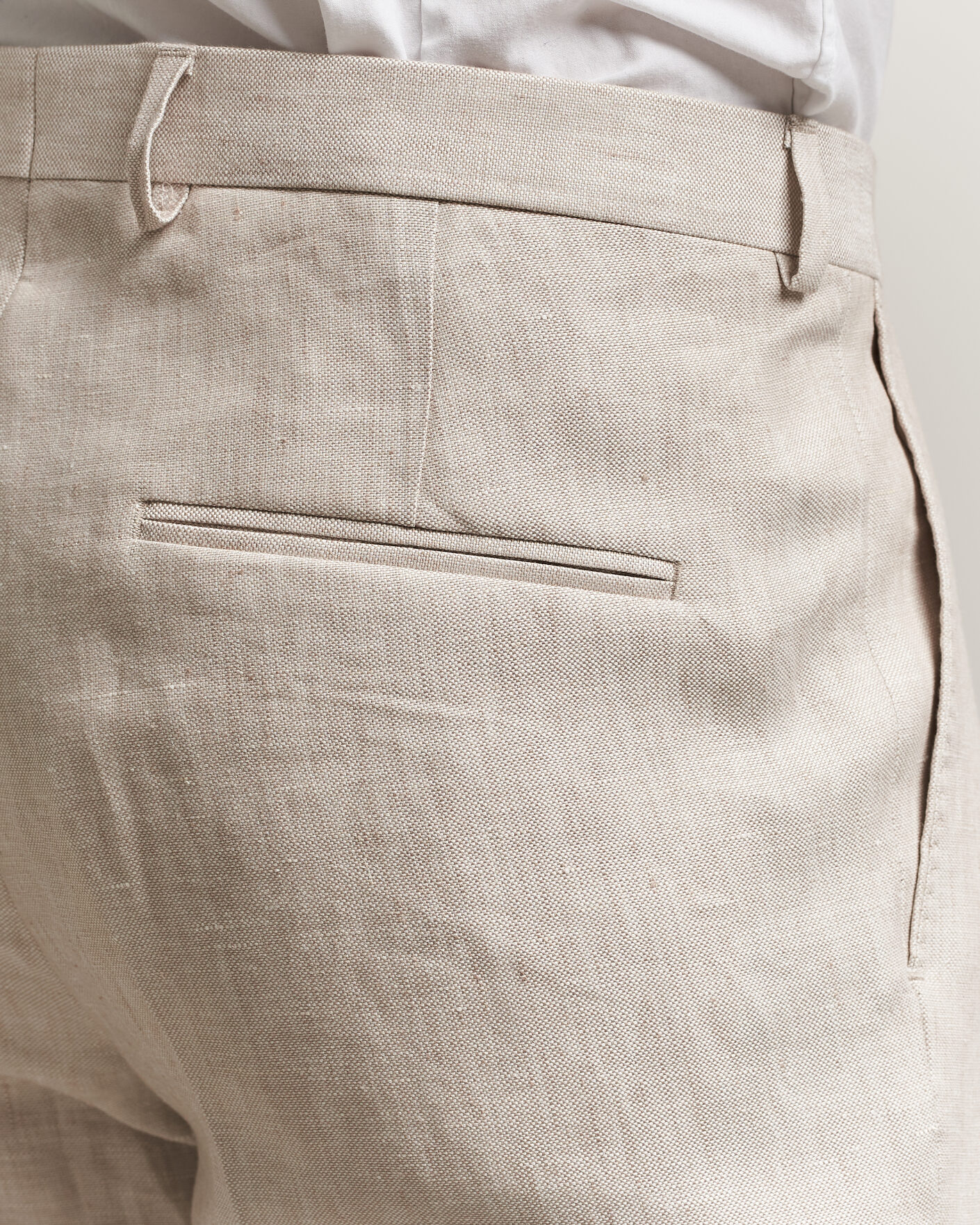 Men | Trousers | Oscar Jacobson | Dandy Linen Trousers Off White