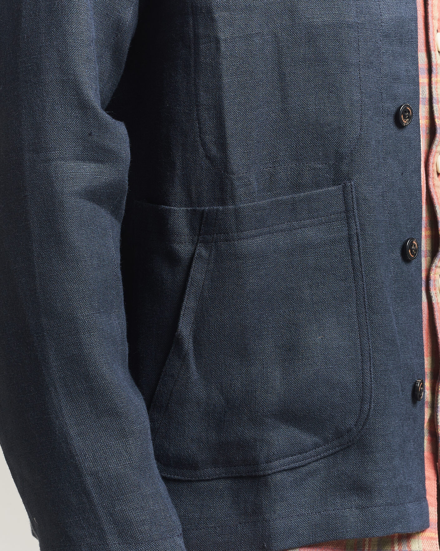 Men | Shirts | Peregrine | Windsor Linen Shacket Navy