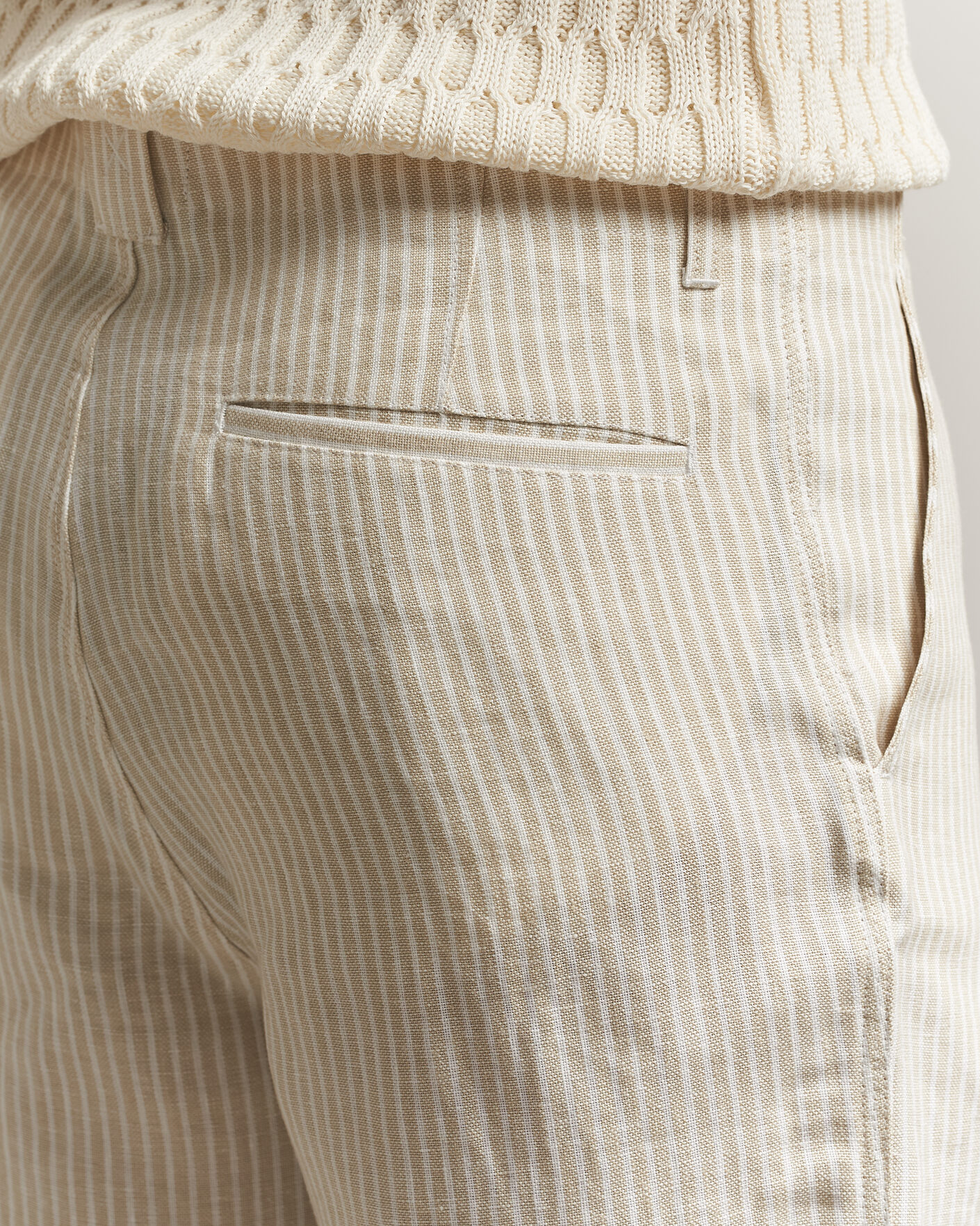 Men | Shirts | Peregrine | Windsor Linen Shorts Beige Stripe
