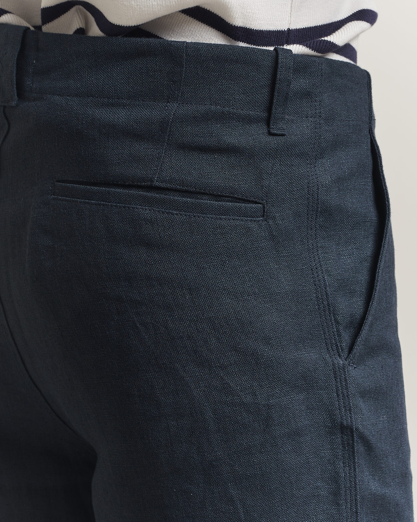Men | Shorts | Peregrine | Windsor Linen Shorts Navy Stripe