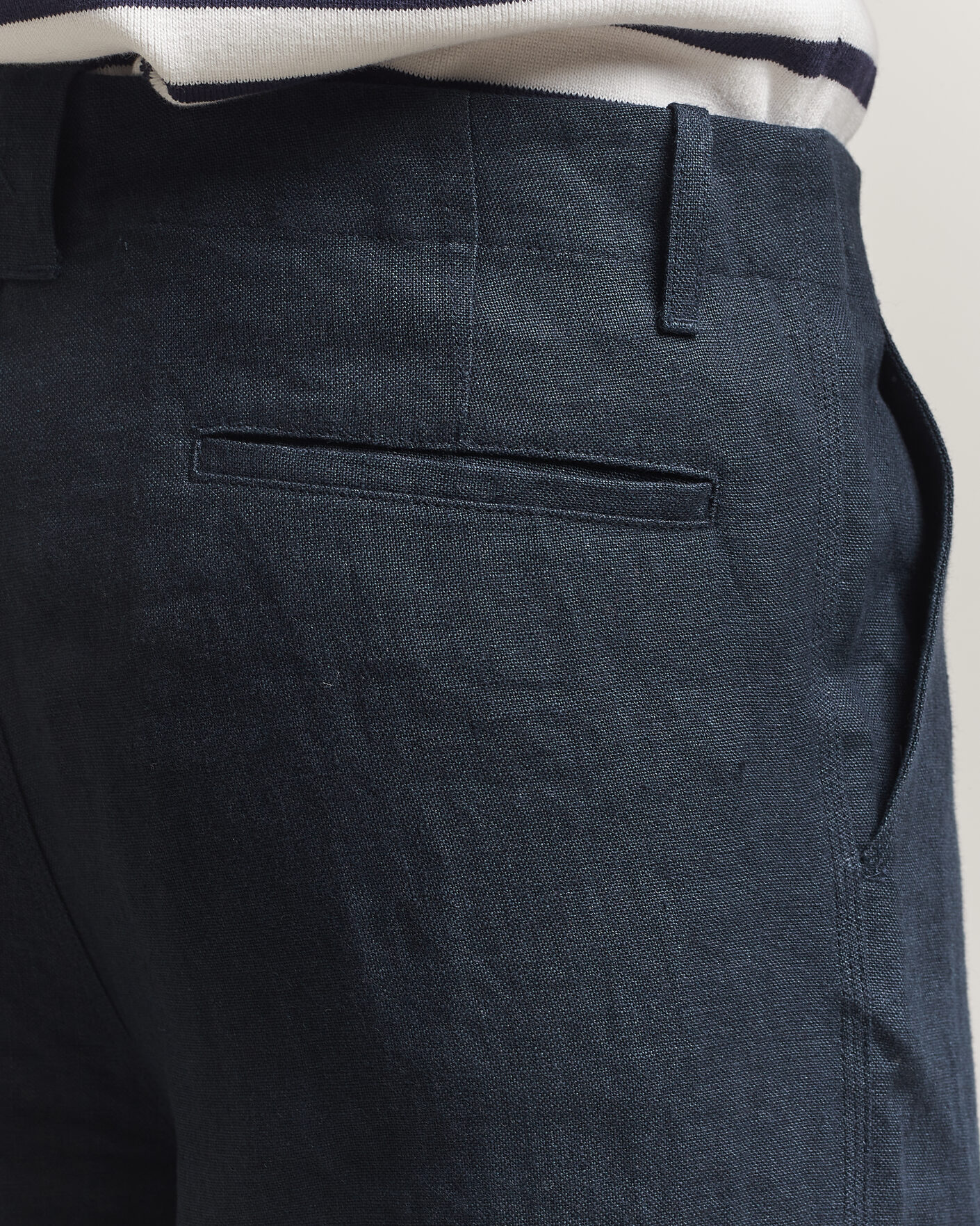 Men | Trousers | Peregrine | Windsor Linen Trousers Navy