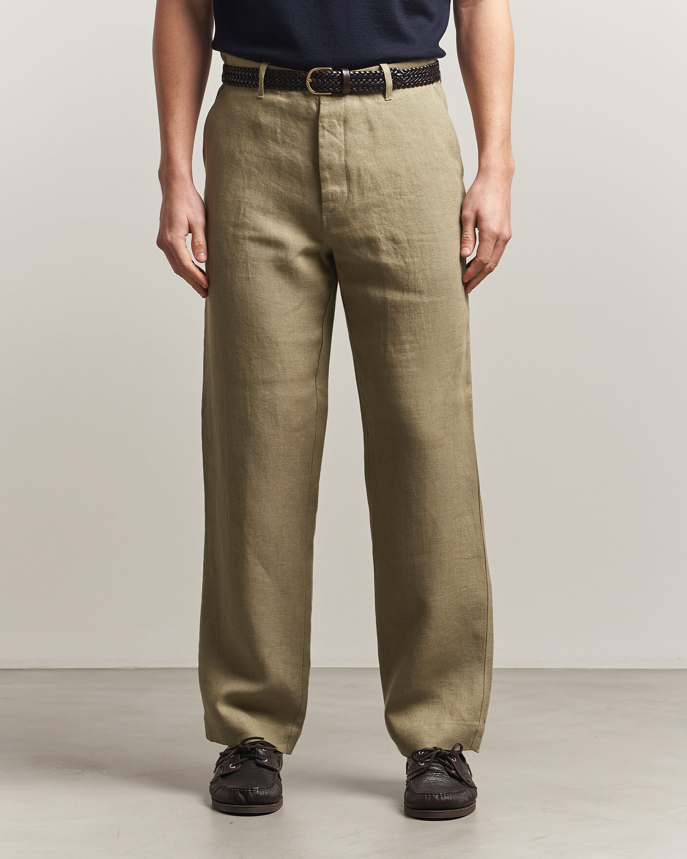 Men | Trousers | Peregrine | Windsor Linen Trousers Sage
