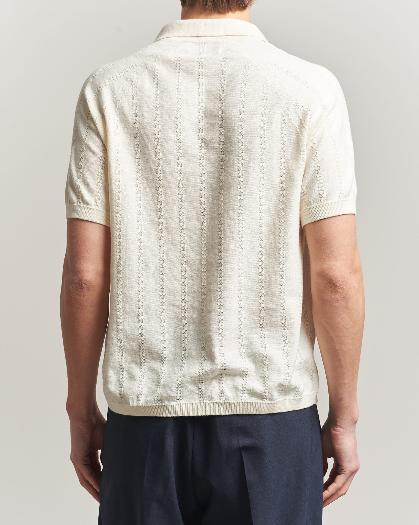 Men | Polo Shirts | Peregrine | Alma Cotton Structure Polo White