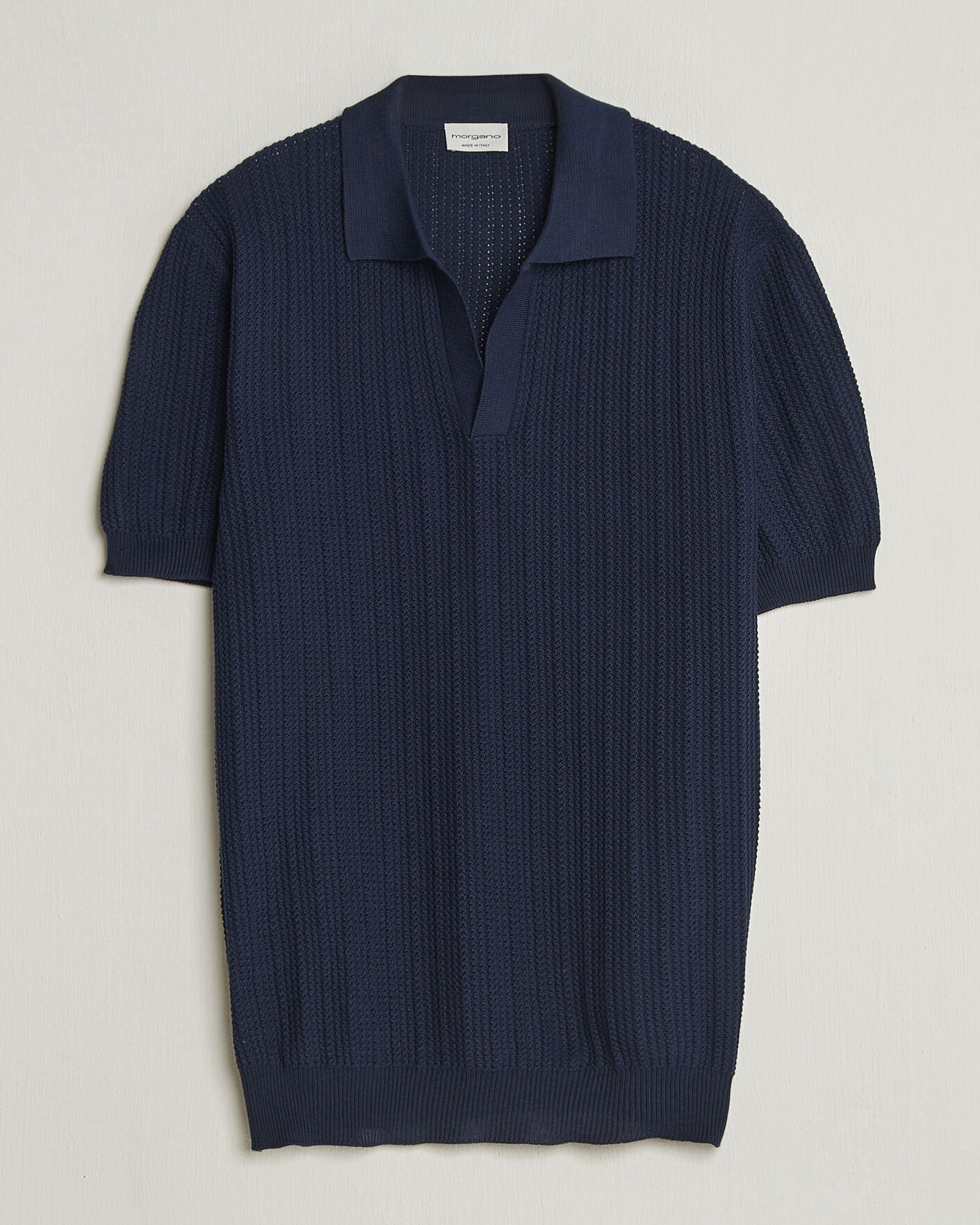 Men | Polo Shirts | Morgano | Structured Knitted Polo Navy