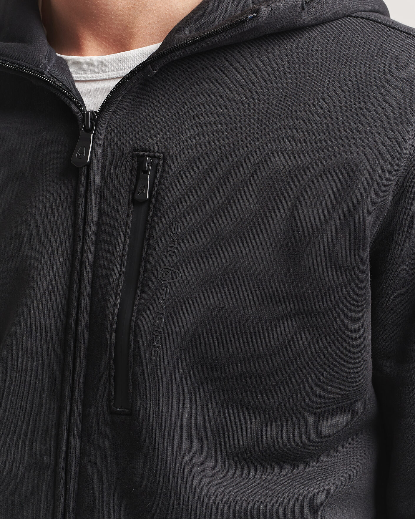 Men | Sweaters & Knitwear | Sail Racing | Bowman Monochrome Full Zip Hoodie Carbon