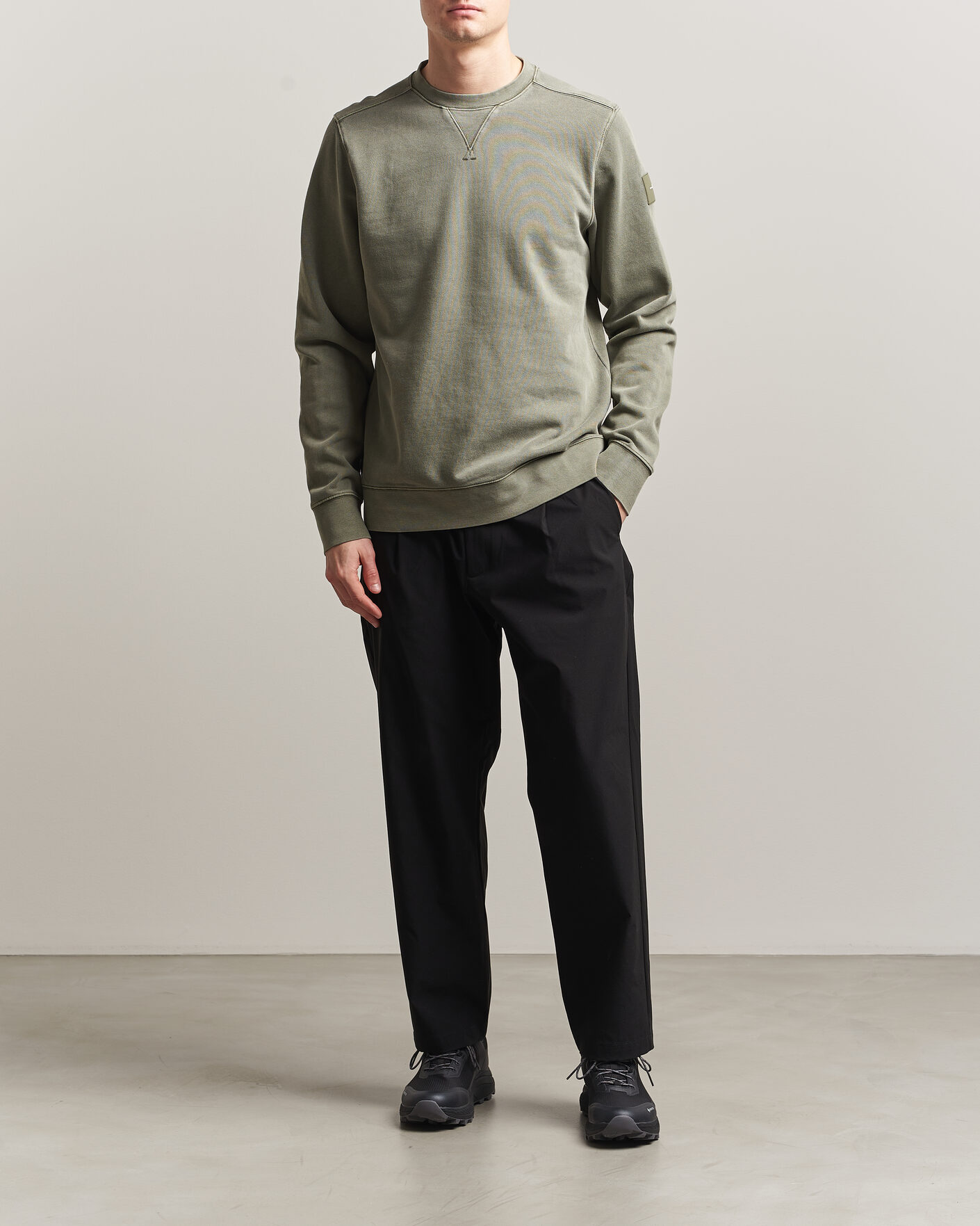 Men | Sweaters & Knitwear | Sail Racing | Wind Pigment Dyed Sweatshirt Mud Green