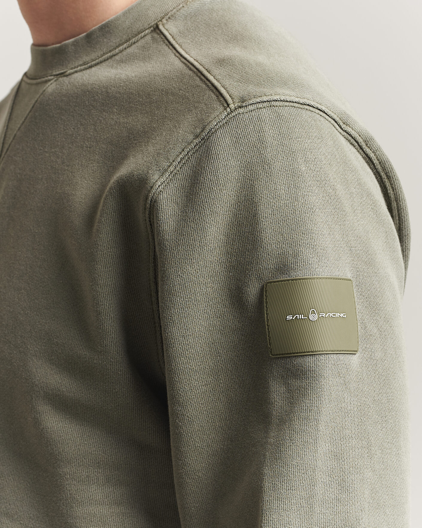 Men | Sweaters & Knitwear | Sail Racing | Wind Pigment Dyed Sweatshirt Mud Green