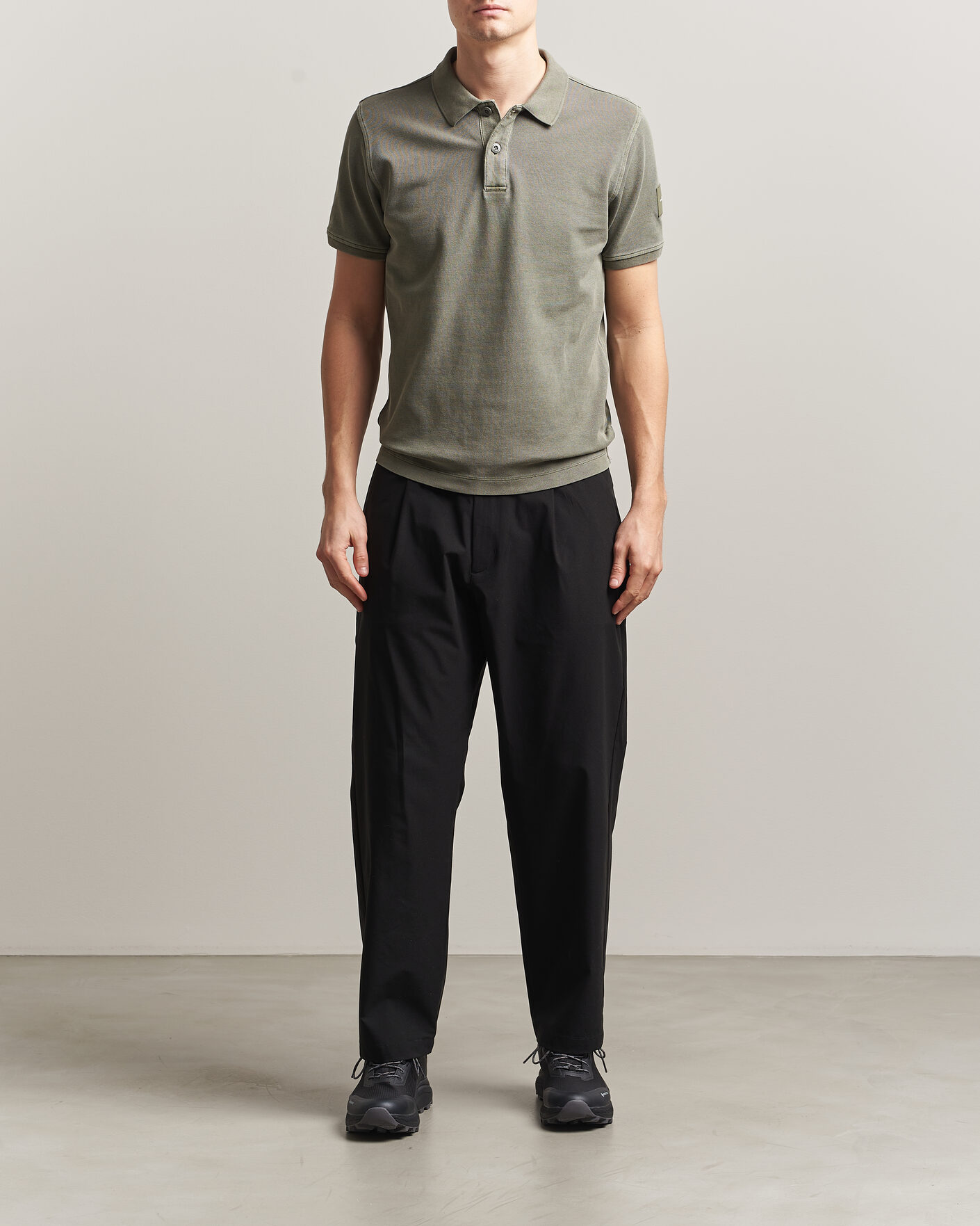 Men | Polo Shirts | Sail Racing | Wind Pigment Dyed Polo Mud Green