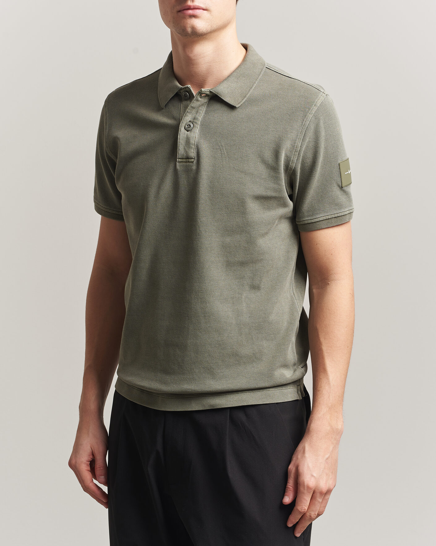 Men | Polo Shirts | Sail Racing | Wind Pigment Dyed Polo Mud Green