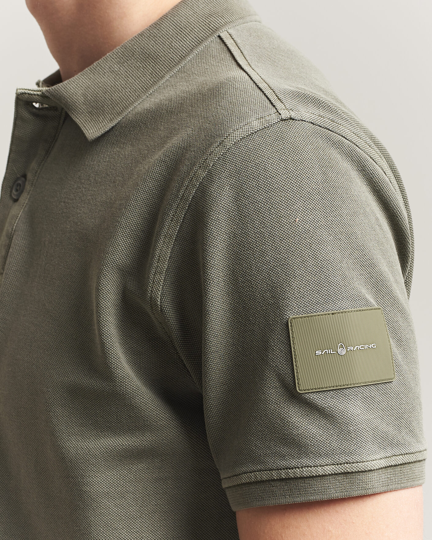 Men | Polo Shirts | Sail Racing | Wind Pigment Dyed Polo Mud Green