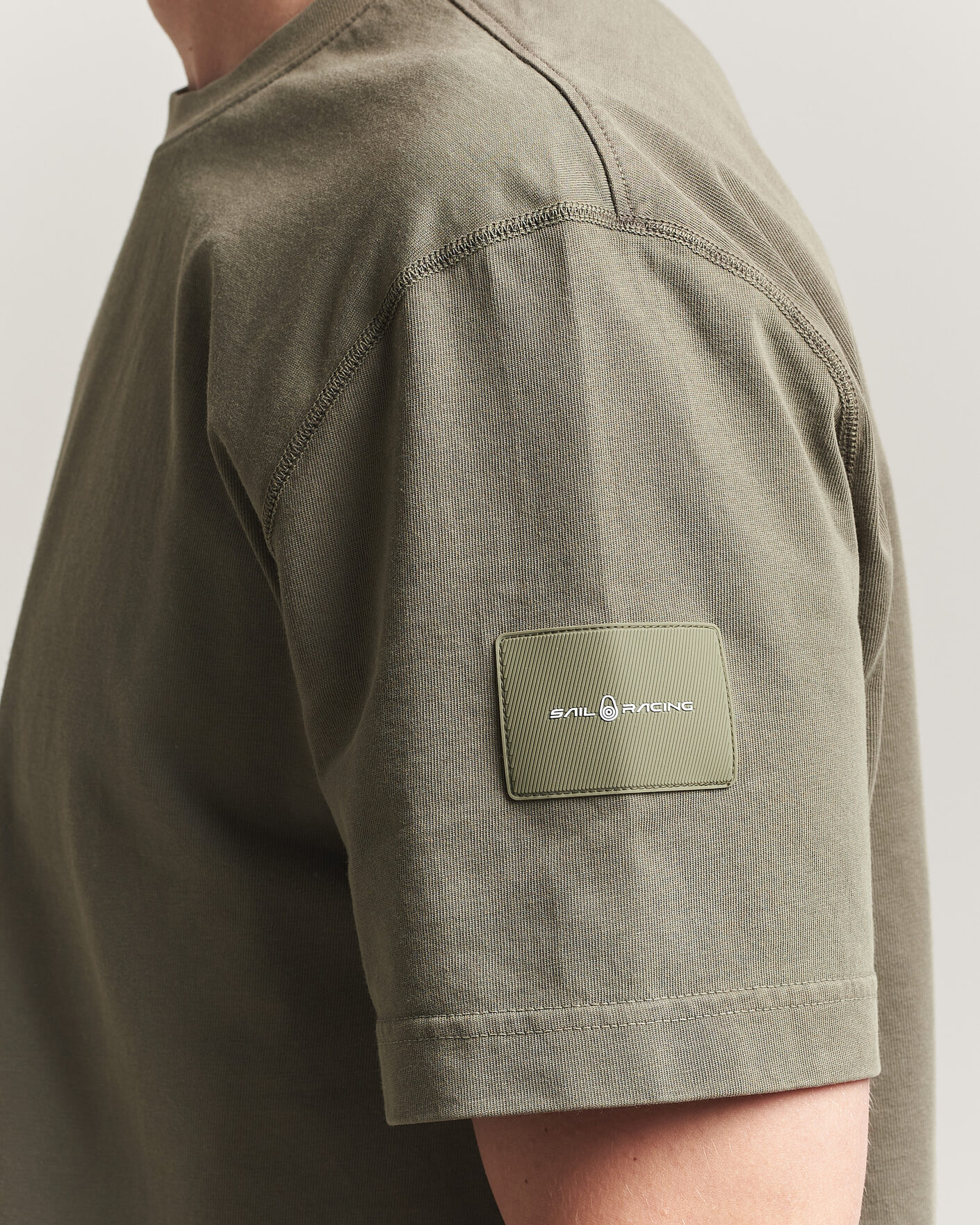 Men | T-Shirts | Sail Racing | Wind Pigment Dyed T-Shirt Mud Green