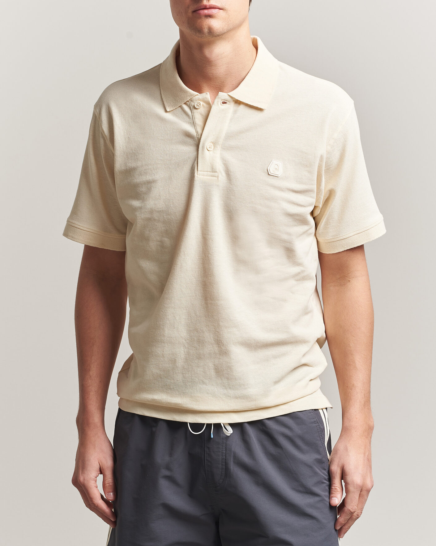 Men | Polo Shirts | Sail Racing | Tornado Cotton/Linen Pique Polo Off White
