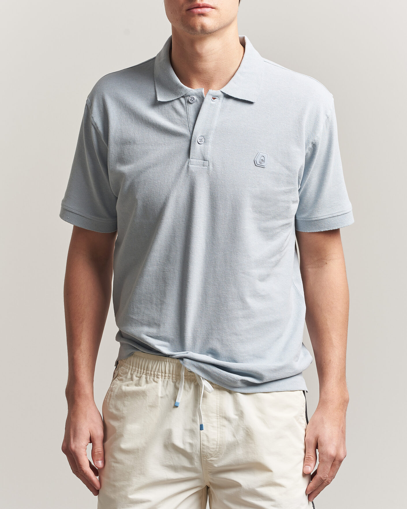 Men | Polo Shirts | Sail Racing | Tornado Cotton/Linen Pique Polo Ice Melt