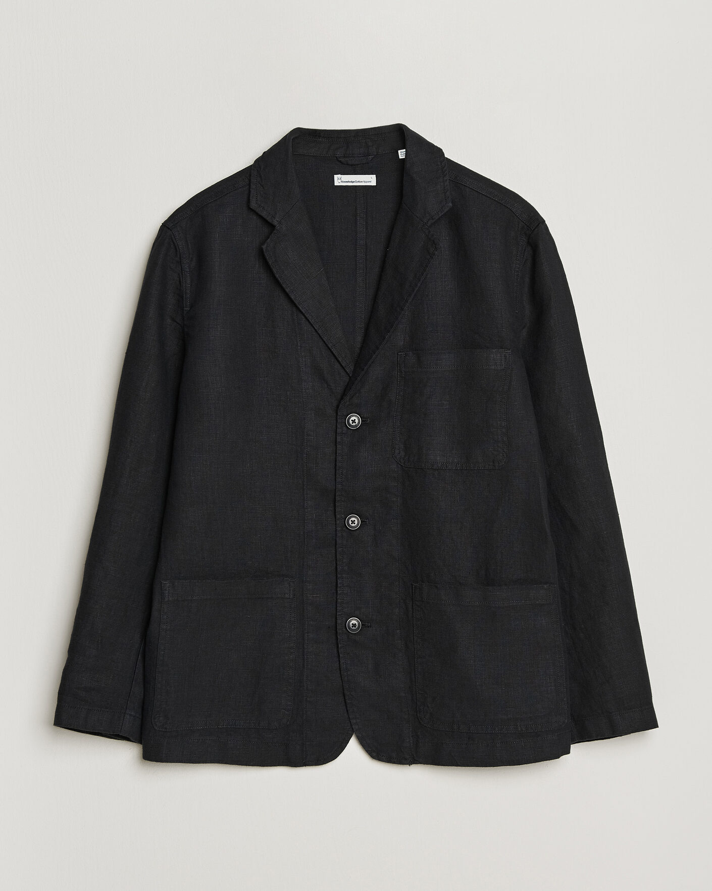 Men | Blazers | KnowledgeCotton Apparel | Linen Blazer Black