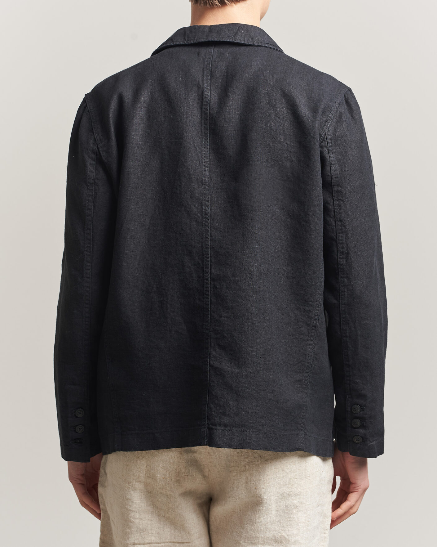 Men | Blazers | KnowledgeCotton Apparel | Linen Blazer Black