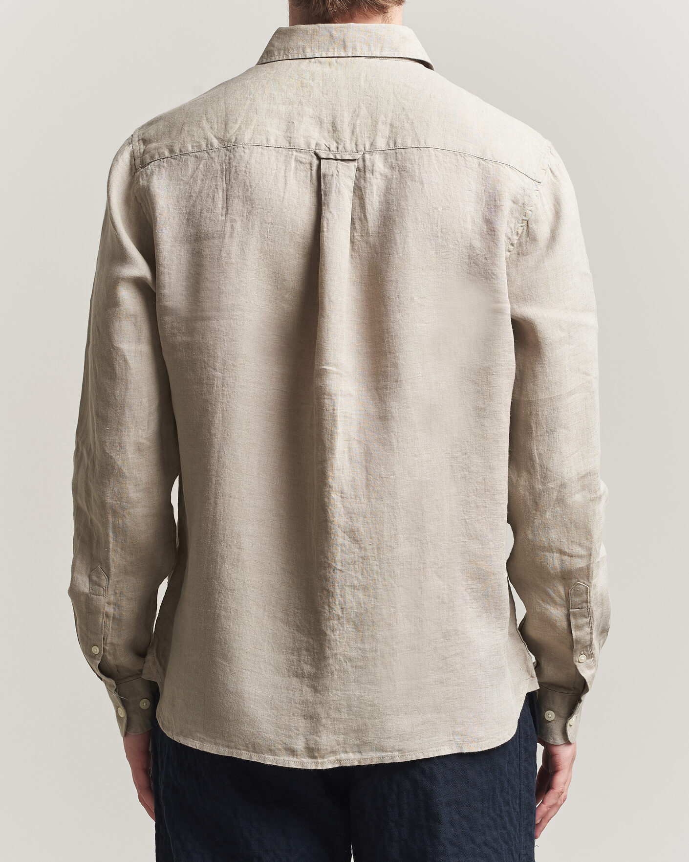 Men | Shirts | KnowledgeCotton Apparel | Regular Linen Shirt Twill