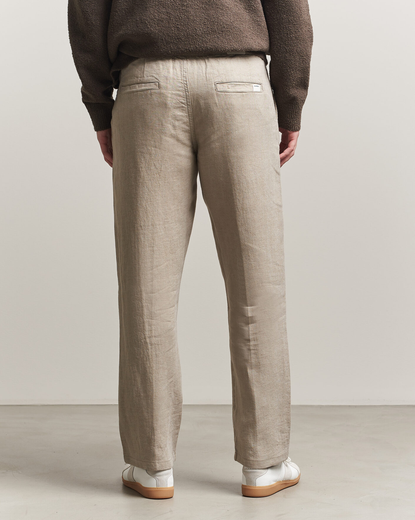Men | Trousers | KnowledgeCotton Apparel | Loose Linen Pants Twill
