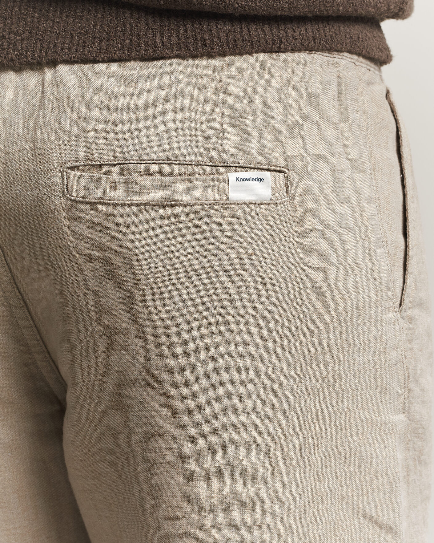 Men | Trousers | KnowledgeCotton Apparel | Loose Linen Pants Twill