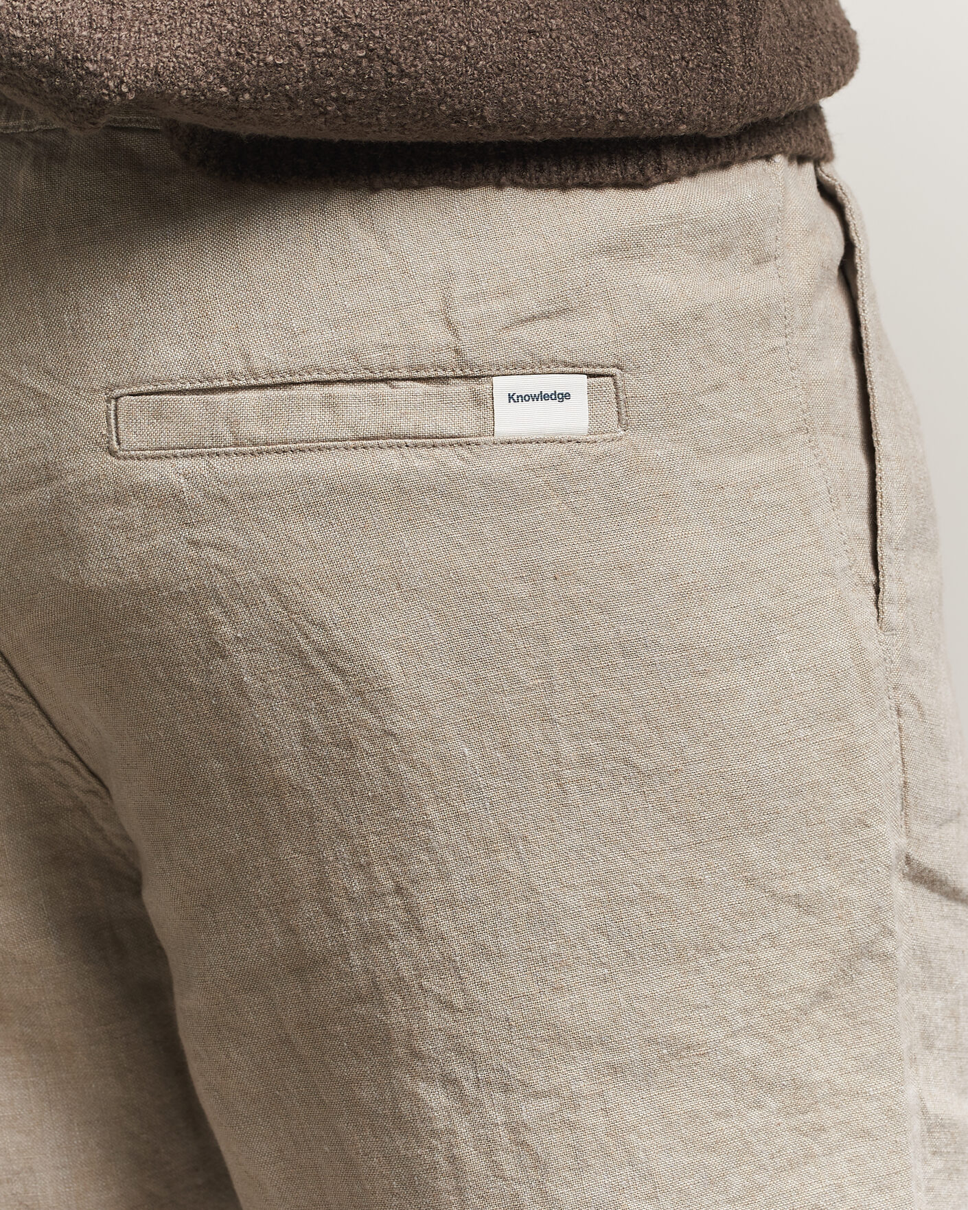 Men | Shorts | KnowledgeCotton Apparel | Loose Linen Shorts Twill