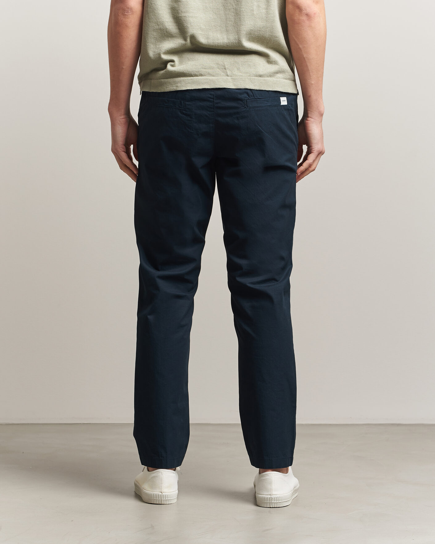Men | Trousers | KnowledgeCotton Apparel | Tim Tapered Cotton Stretch Pants Total Eclipse