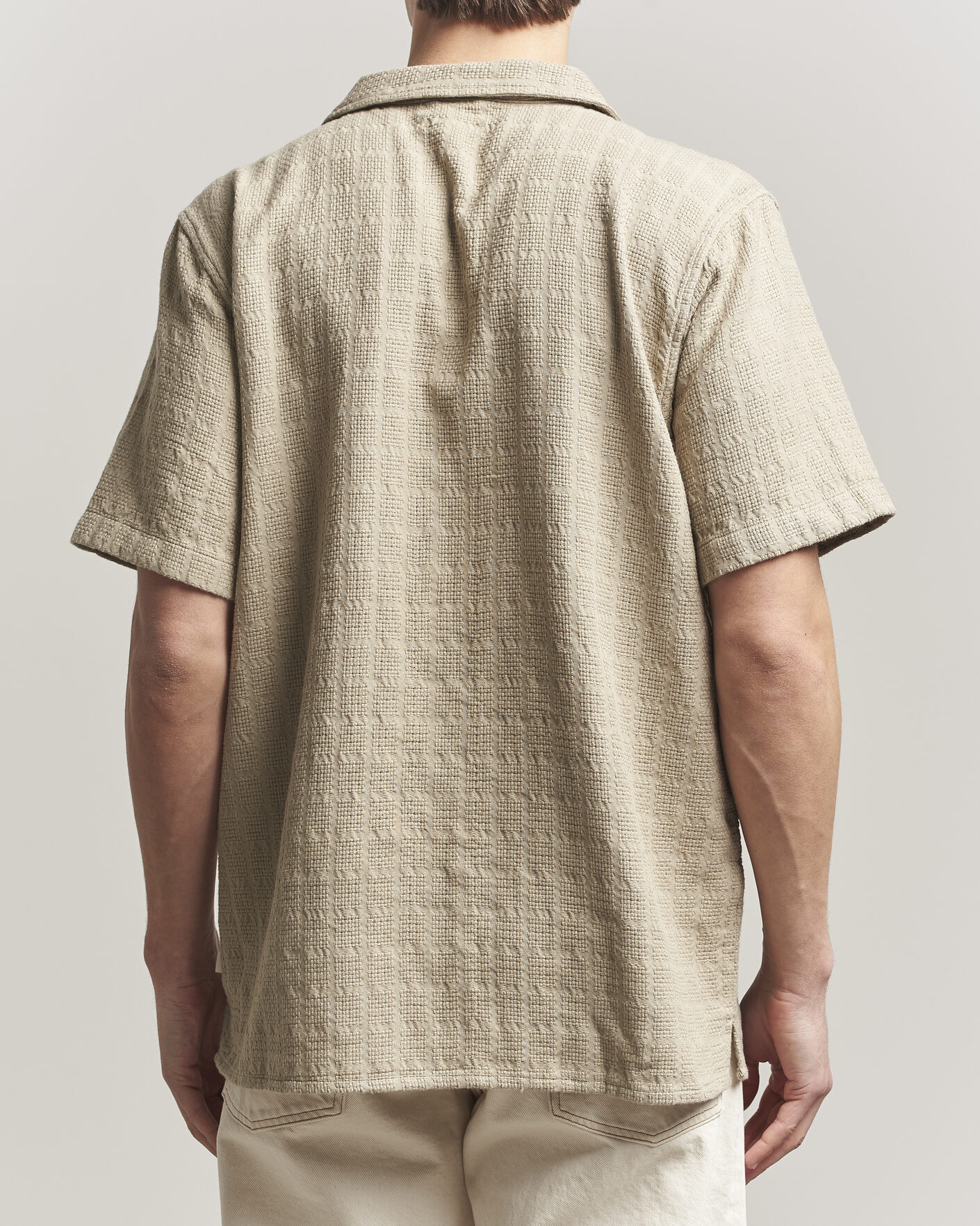 Men | Shirts | KnowledgeCotton Apparel | Structured Cotton Dobby Shirt Twill