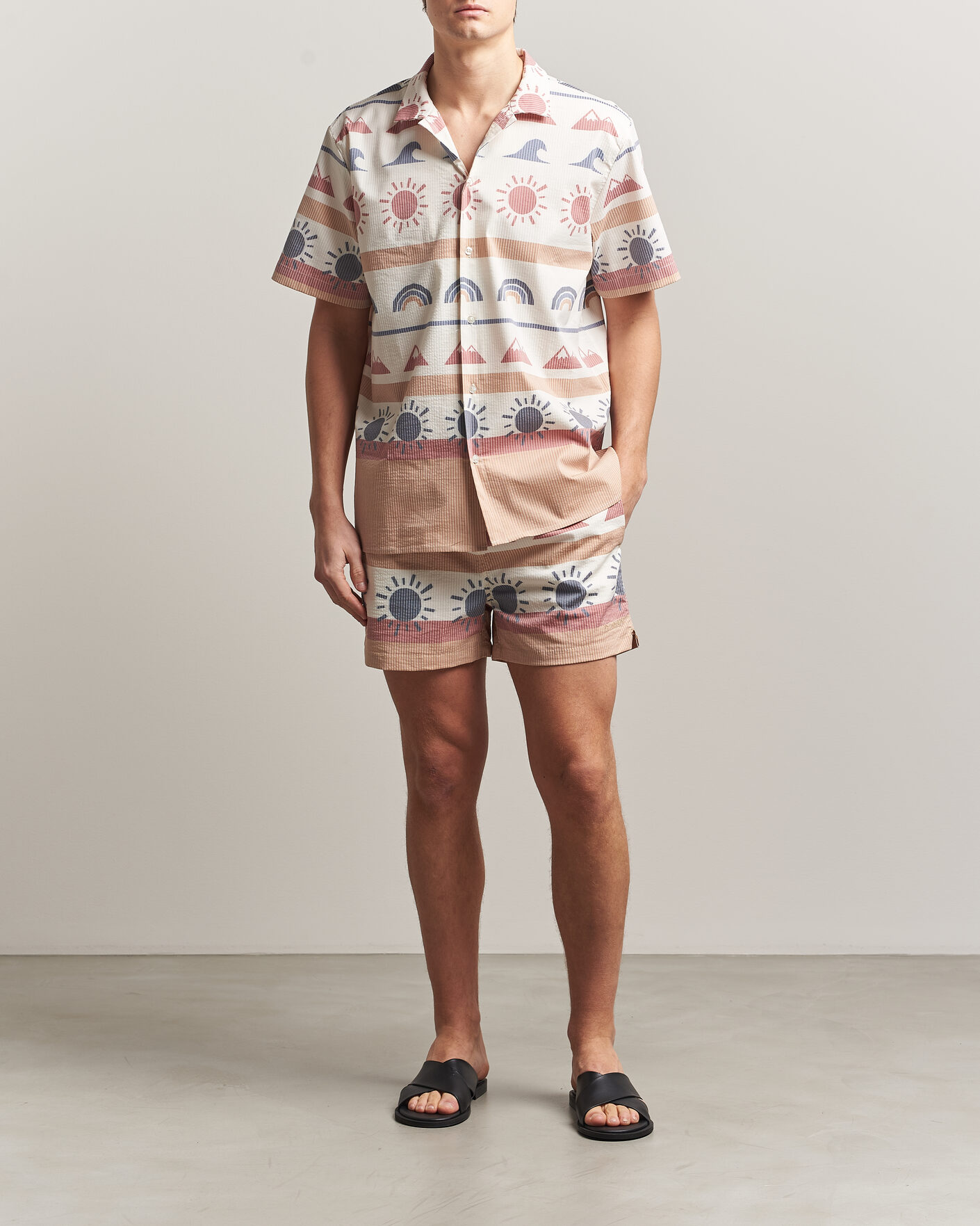 Men | Swimwear | KnowledgeCotton Apparel | Printed Swimshorts Multi