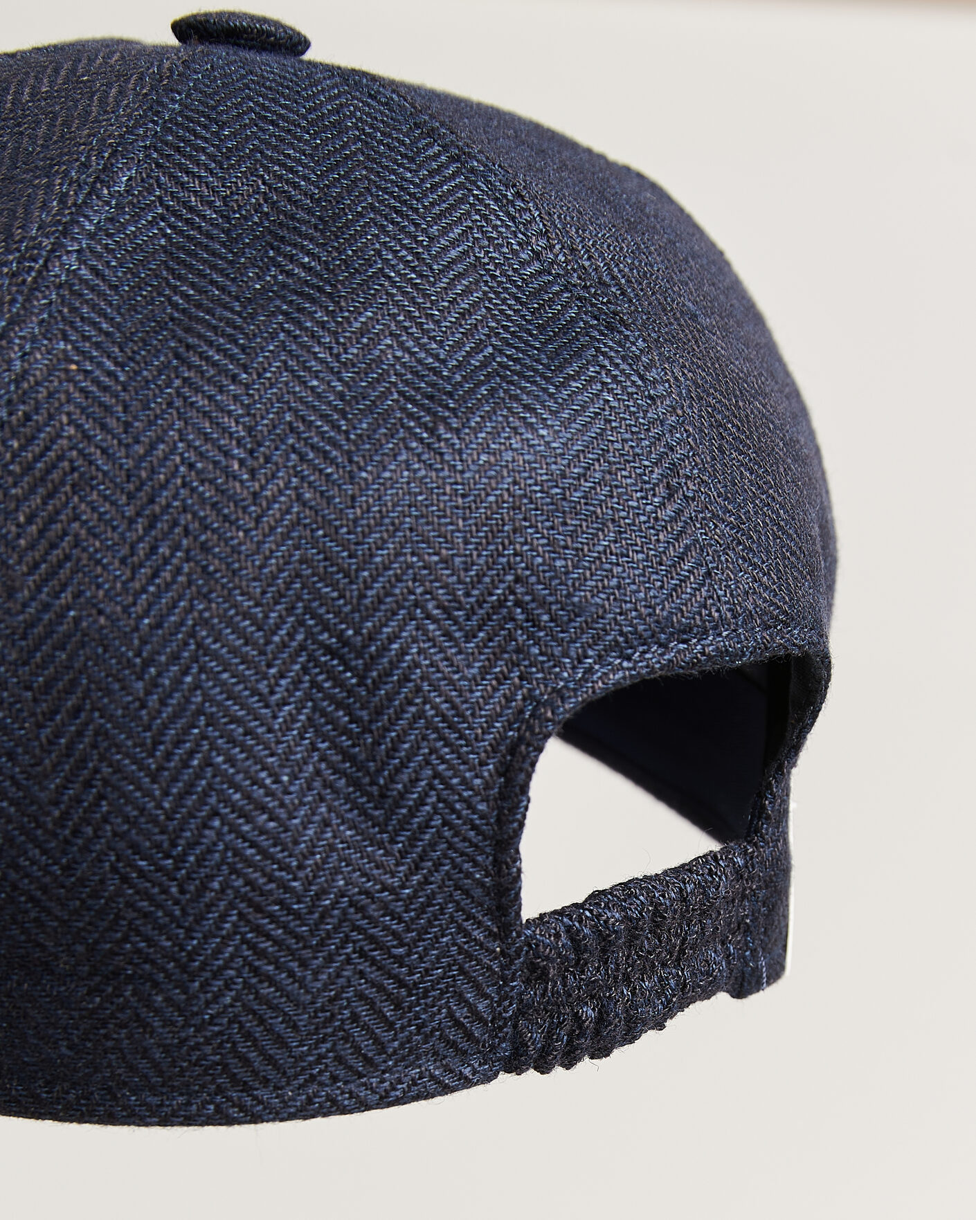 Men | Hats & Caps | Wigéns | Baseball Linen Herringbone Cap Navy