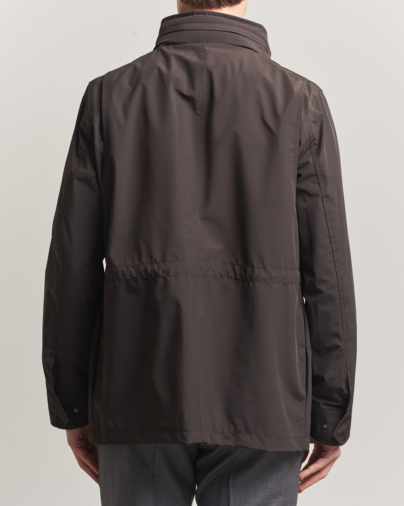 Men | Coats & Jackets | Oscar Jacobson | M65 Nylon Field Jacket Brown