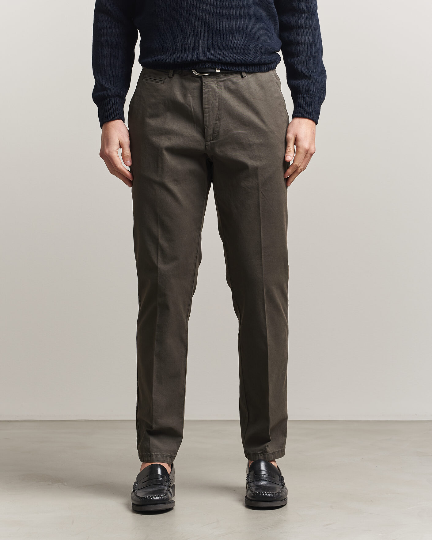 Men | Trousers | Oscar Jacobson | Danik Cotton Trousers Olive
