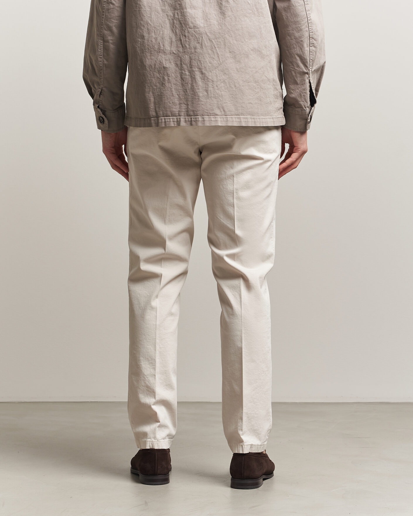 Men | Trousers | Oscar Jacobson | Danik Cotton Trousers White