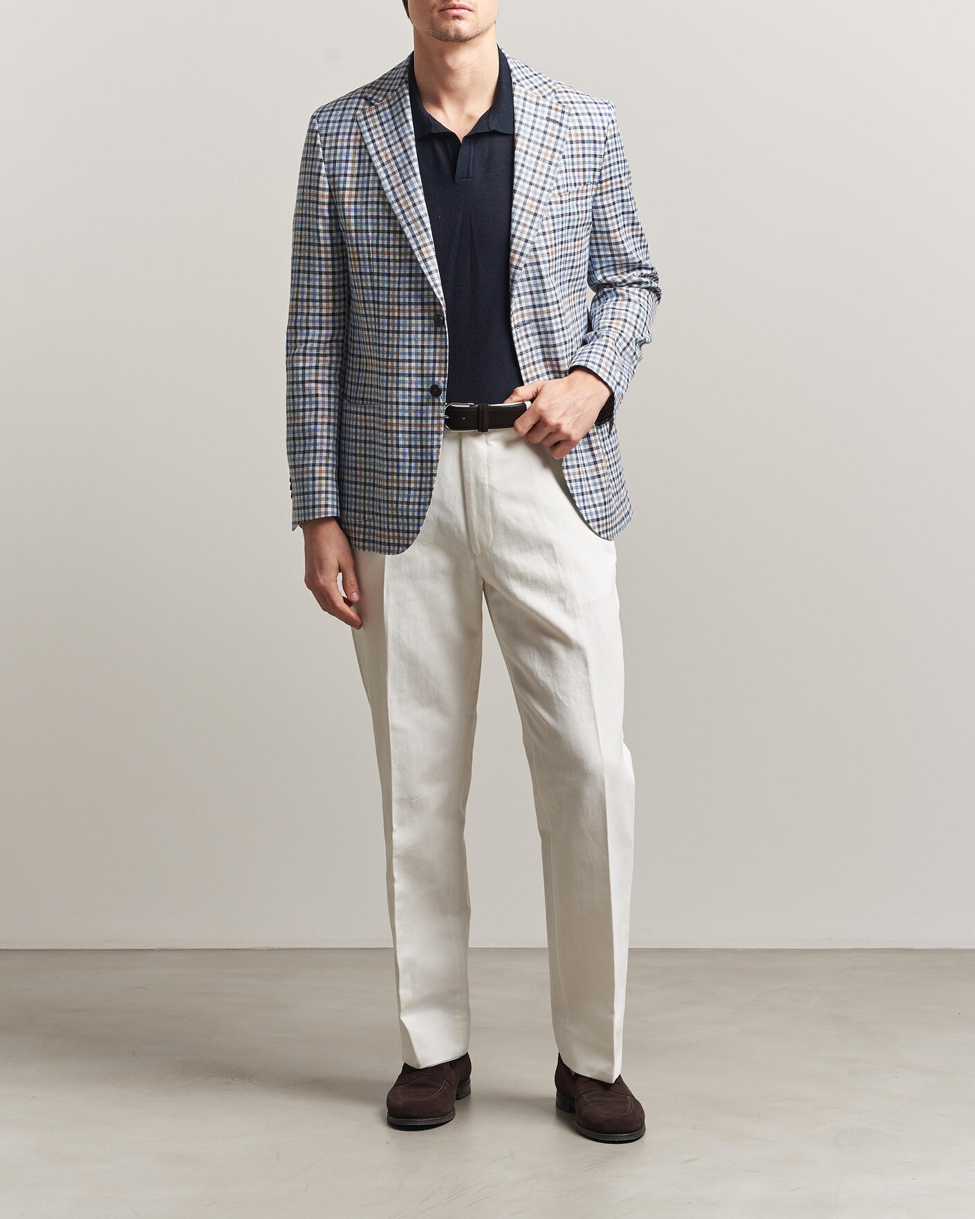 Men | Trousers | Oscar Jacobson | Dell Cotton Trousers White