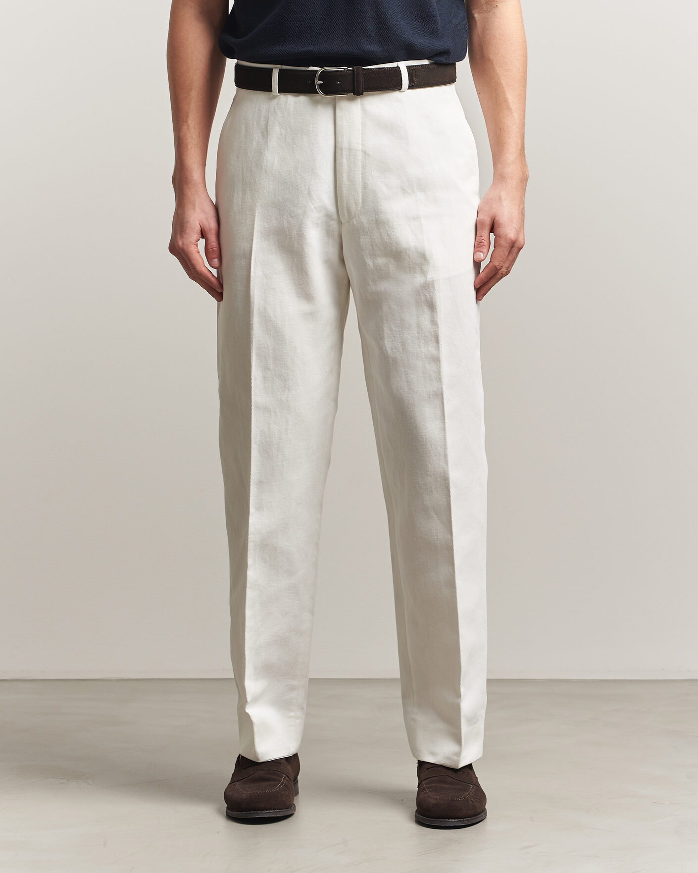 Men | Trousers | Oscar Jacobson | Dell Cotton Trousers White