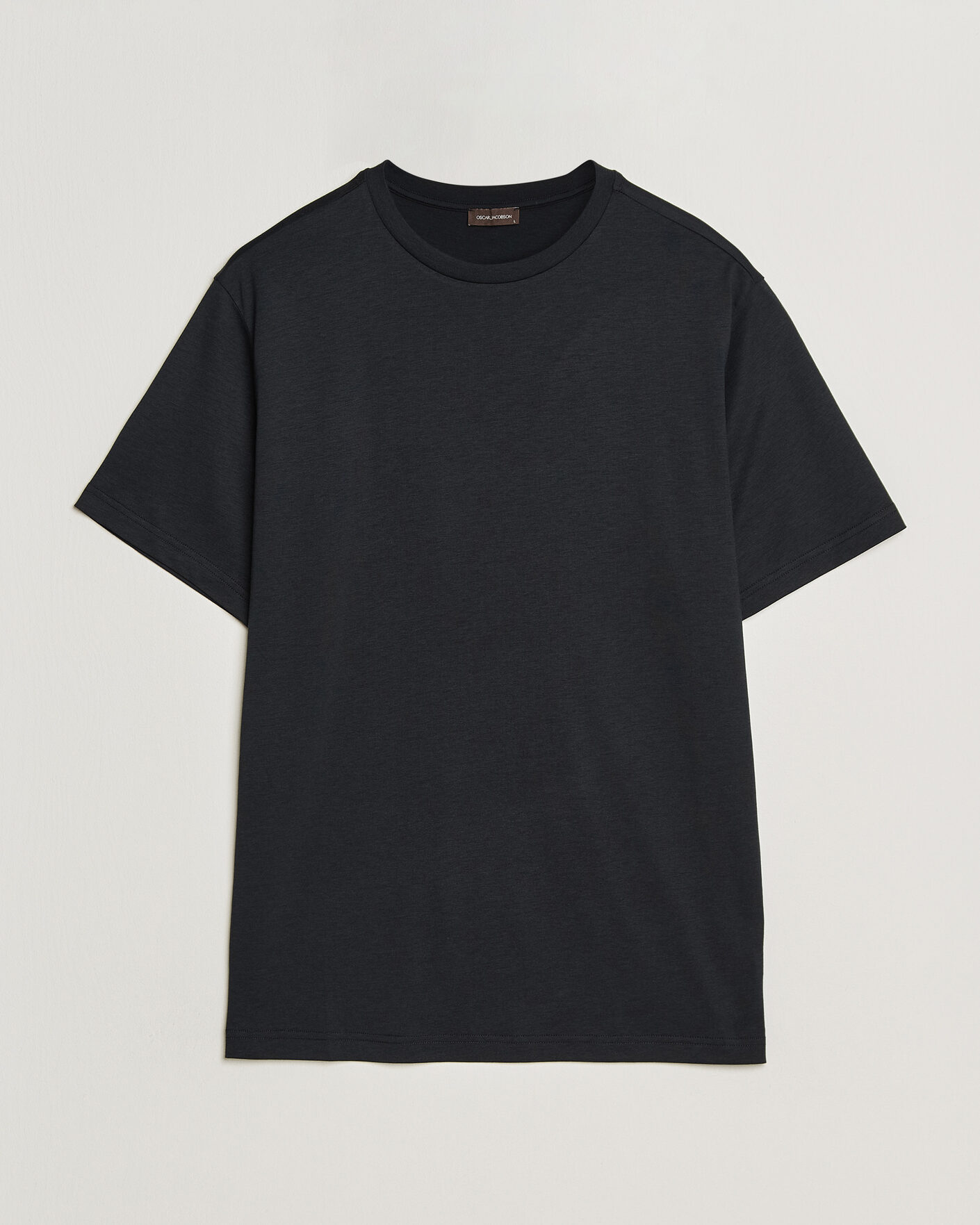 Men | T-Shirts | Oscar Jacobson | Kim Lyocel/Cotton T-Shirt Black