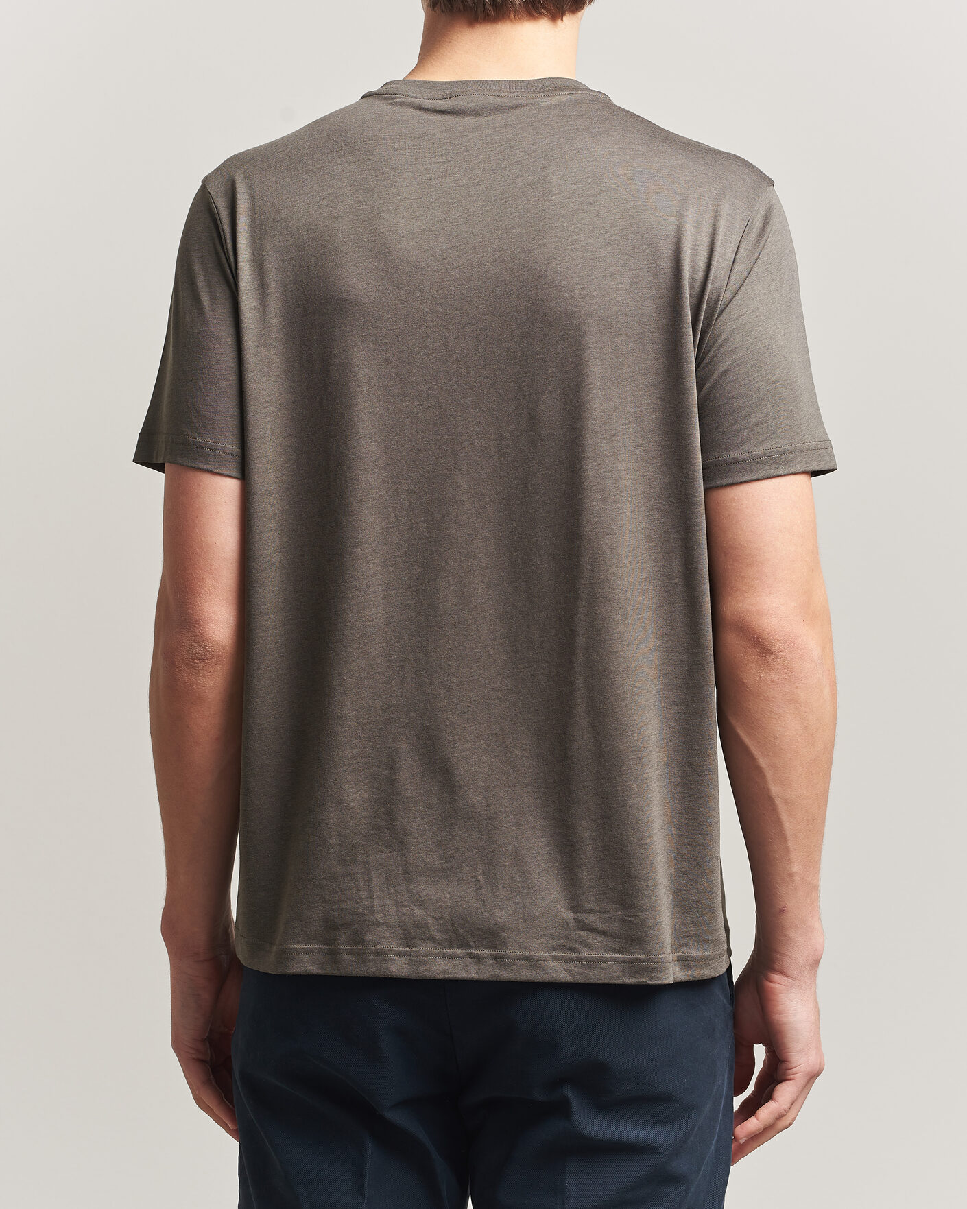 Men | T-Shirts | Oscar Jacobson | Kim Lyocel/Cotton T-Shirt Green