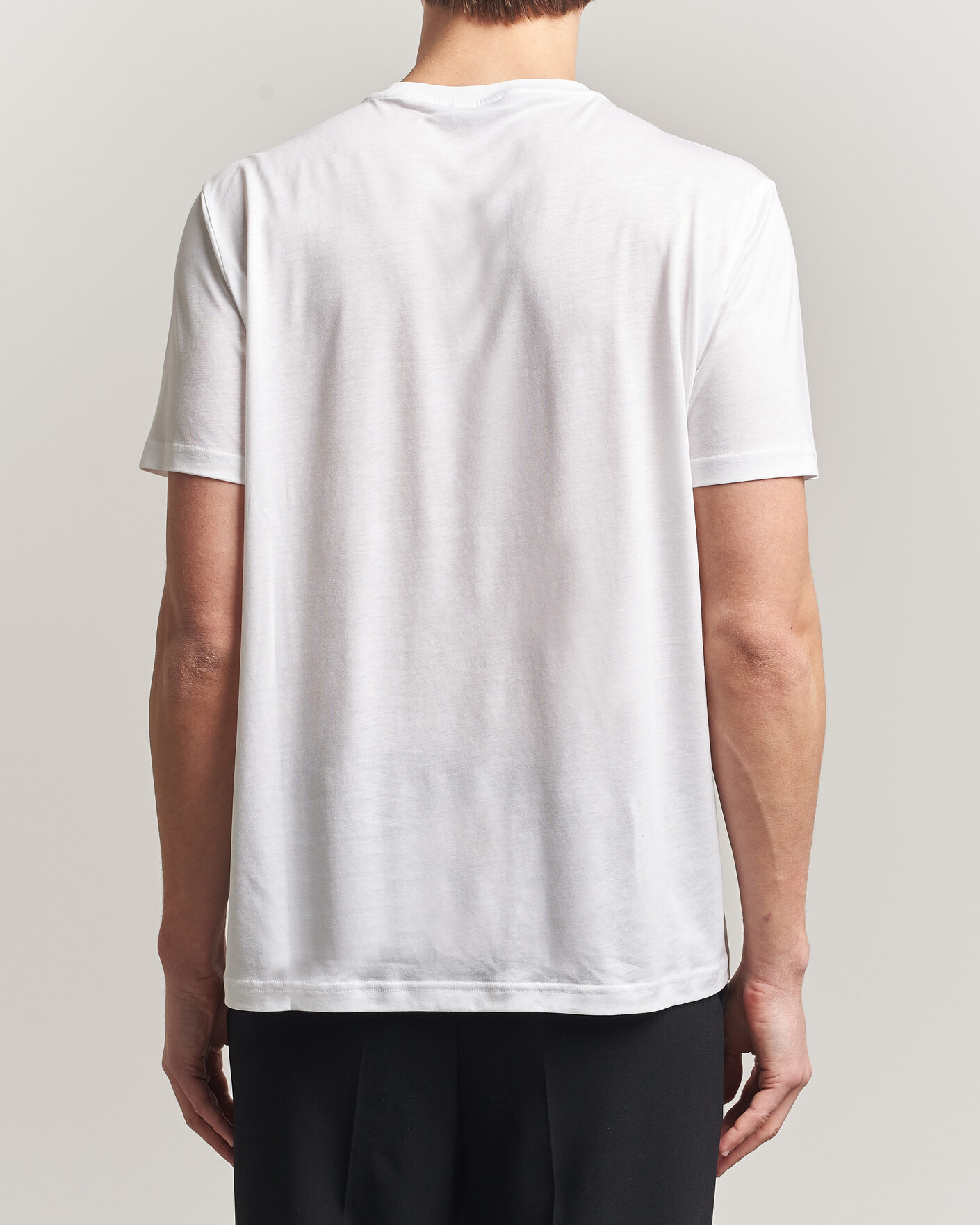 Men | T-Shirts | Oscar Jacobson | Kim Lyocel/Cotton T-Shirt White