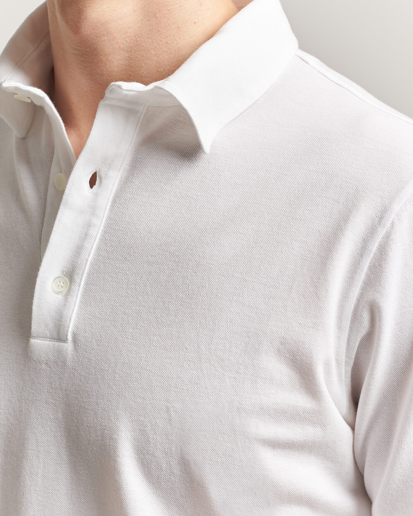 Men | Polo Shirts | Zanone | Soft Cotton Piquet Polo White